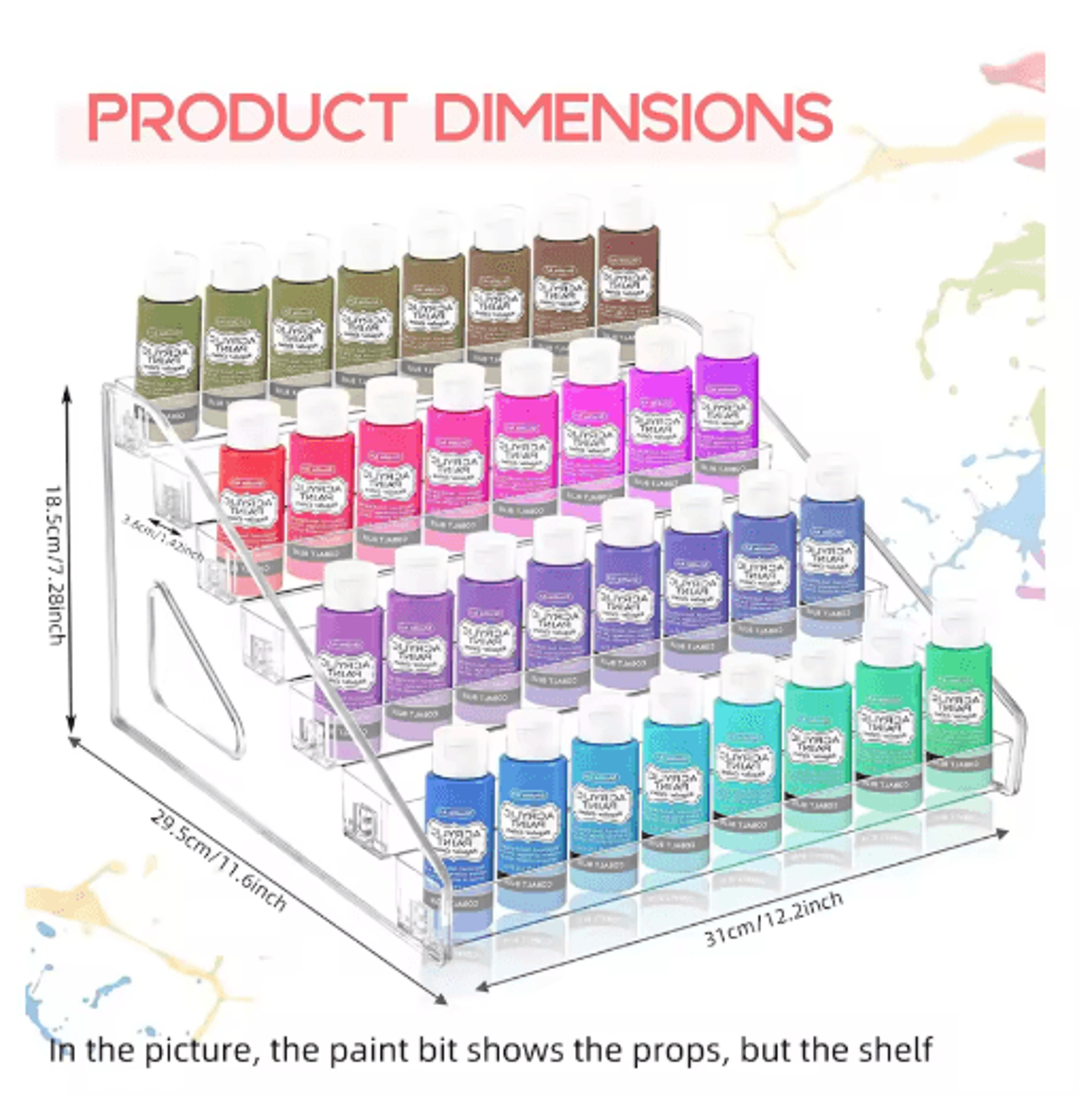 7Layer Mini Paint Storage Rack  Transparent Craft  Acrylic Organizer 1