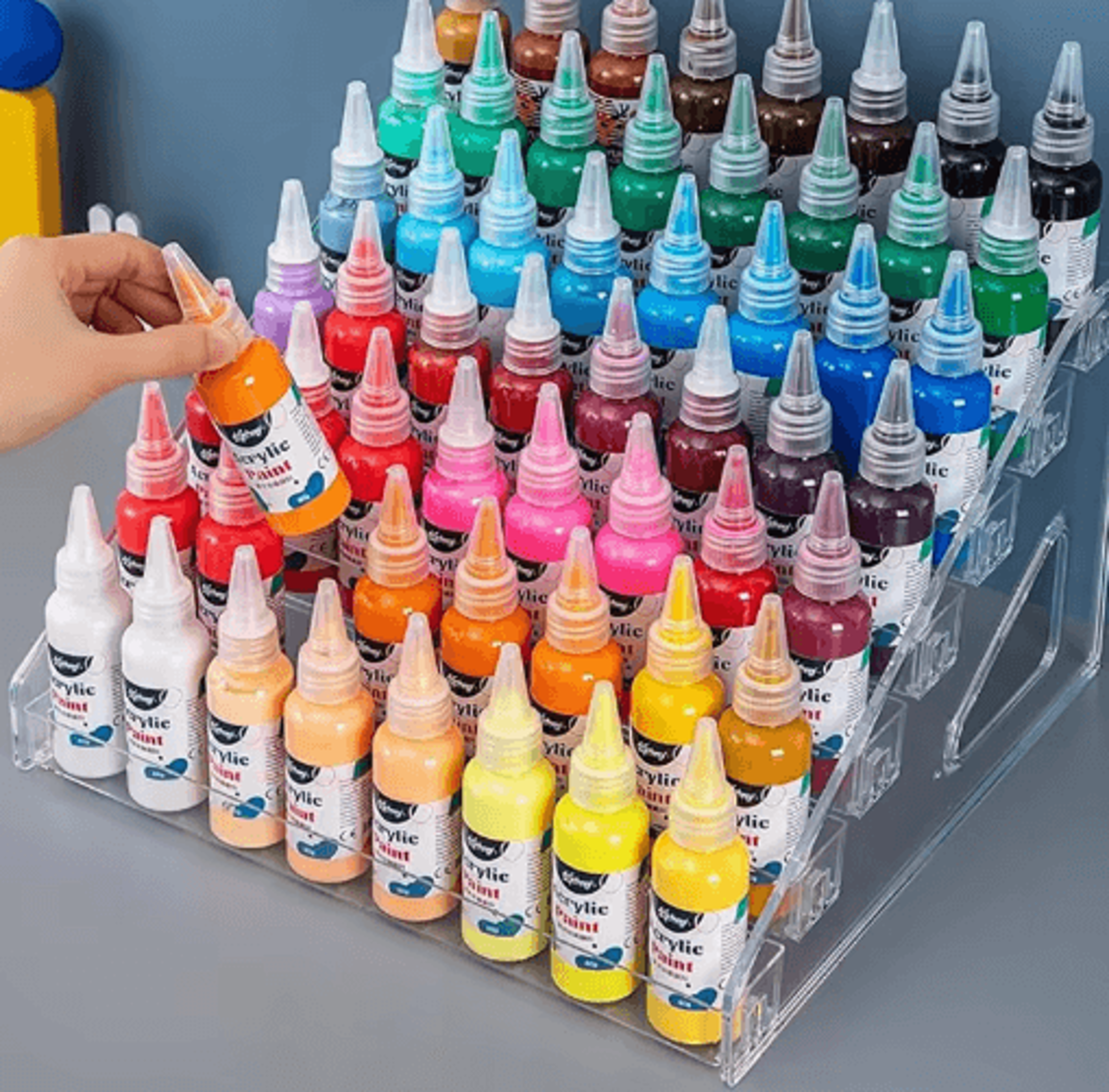7Layer Mini Paint Storage Rack  Transparent Craft  Acrylic Organizer 0