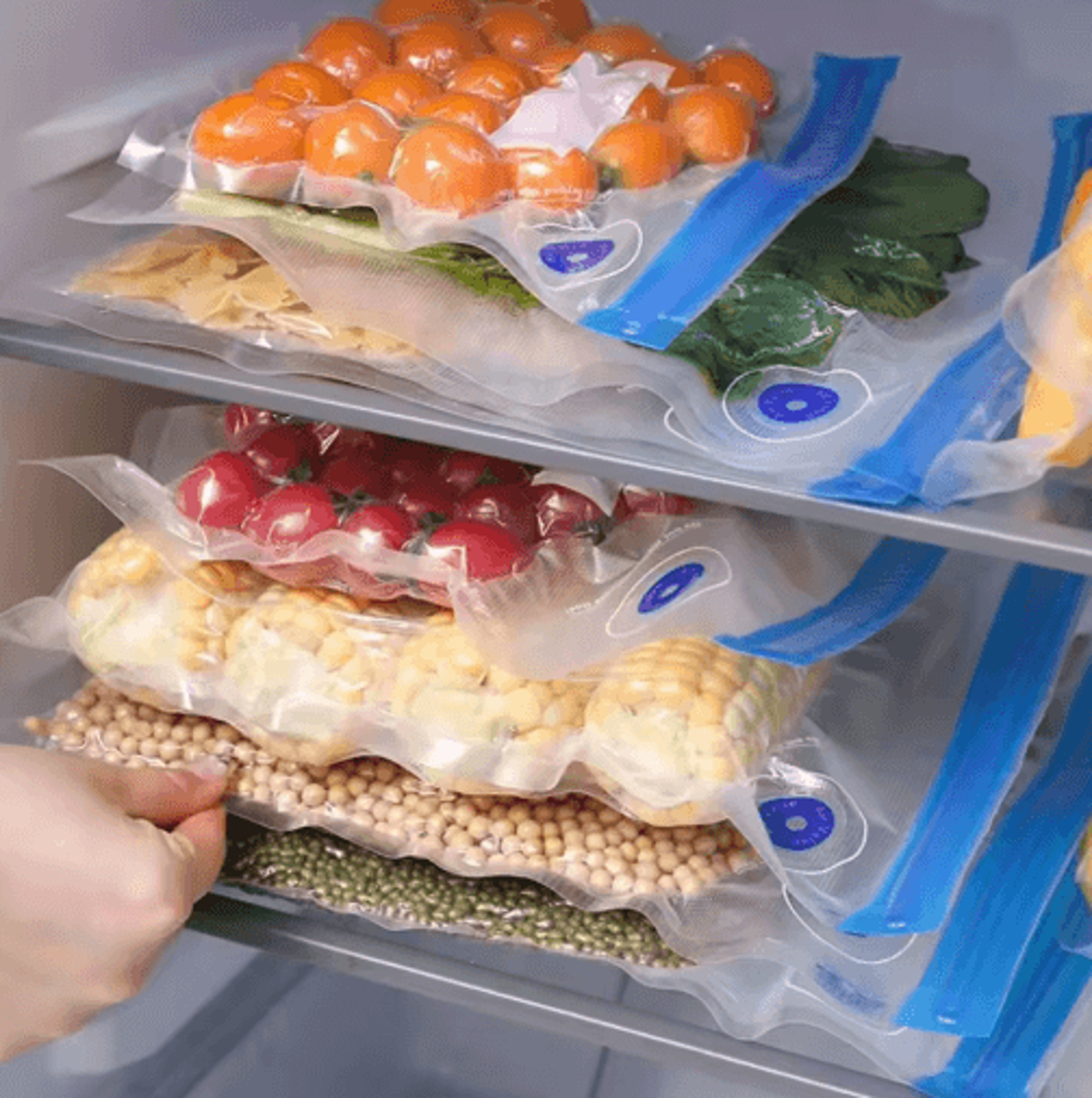 reusable vacuum sealing food bags – air valve fresh-keeping storage set