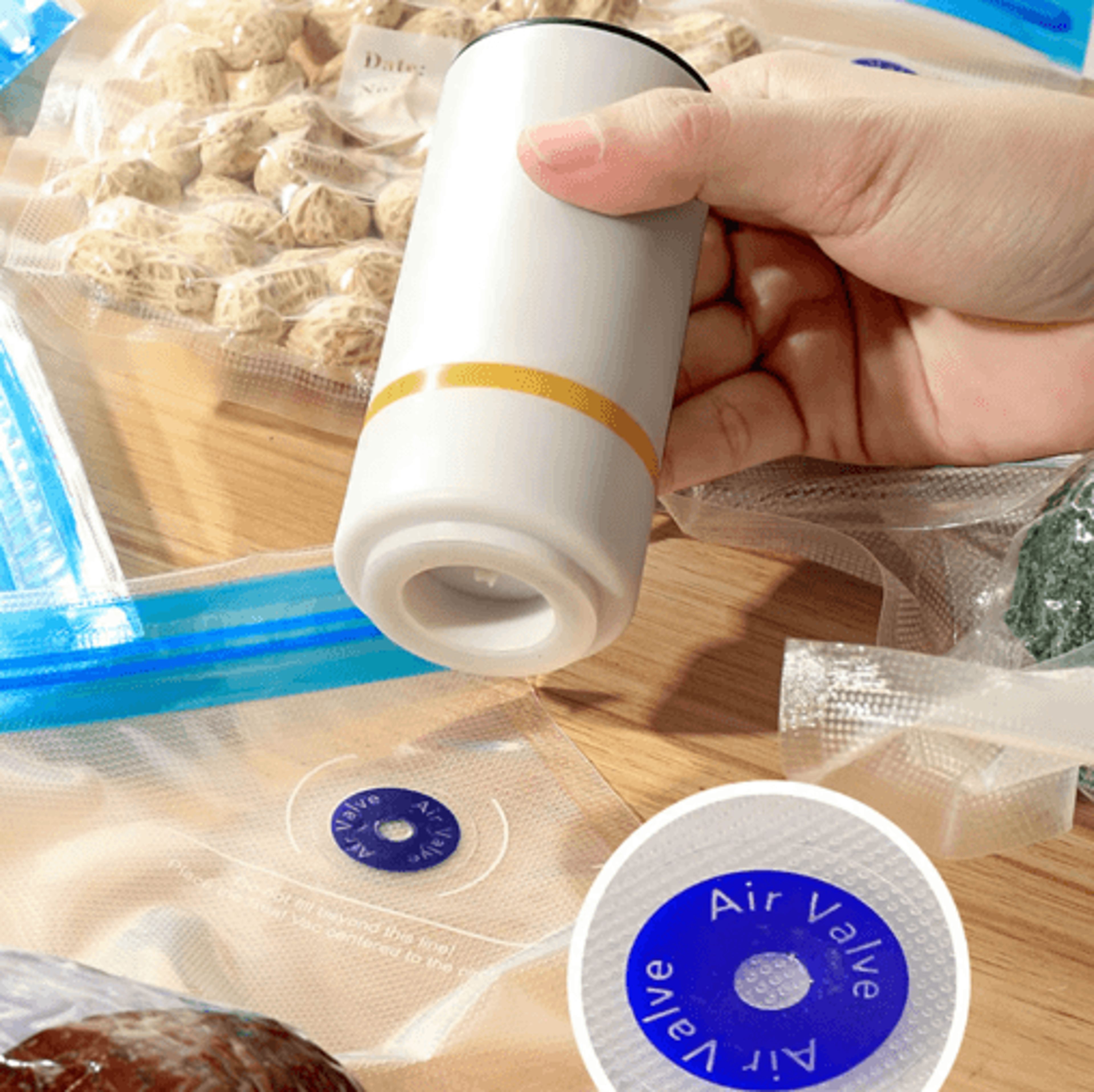 reusable vacuum food storage bags set – usb electric pump & zipper seal system