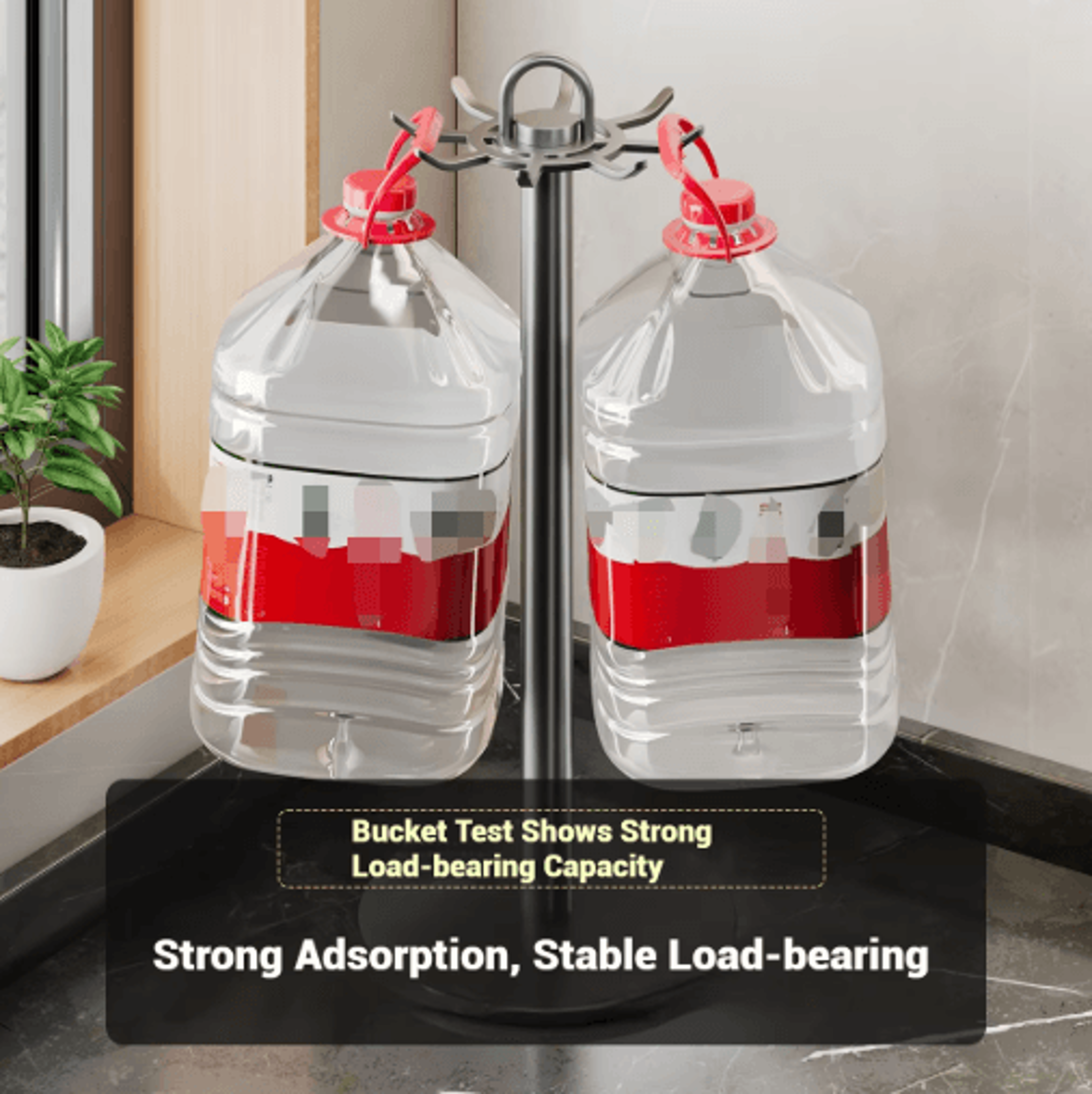 Rotating Kitchen Utensil Stand With 8 Hooks  SpaceSaving Countertop Organizer 5