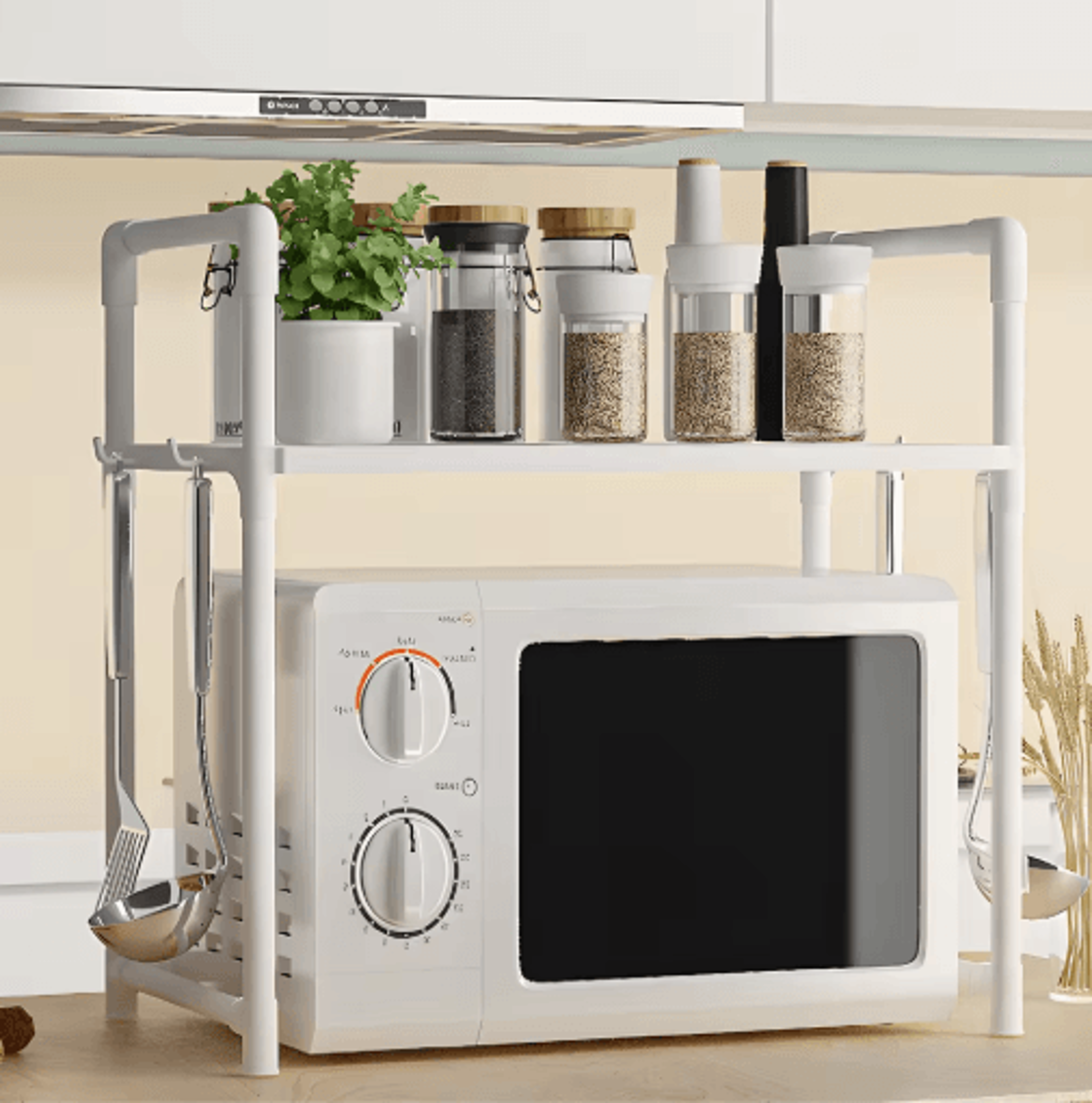 SpaceSaving Microwave Oven Rack  Kitchen Countertop Organizer Shelf 4