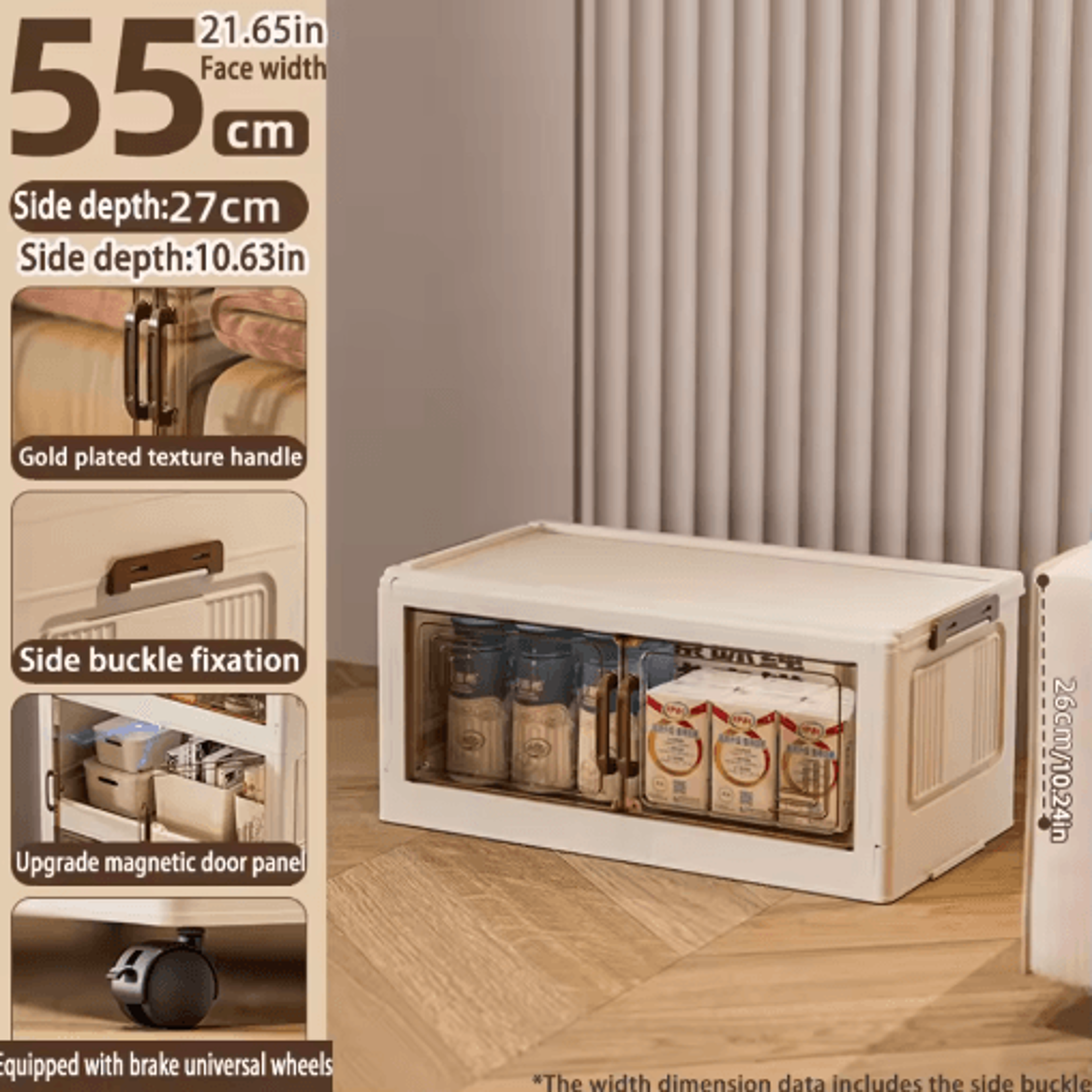 Multifunction Folding Storage Cabinet Dustproof Portable Wardrobe Organizer 18