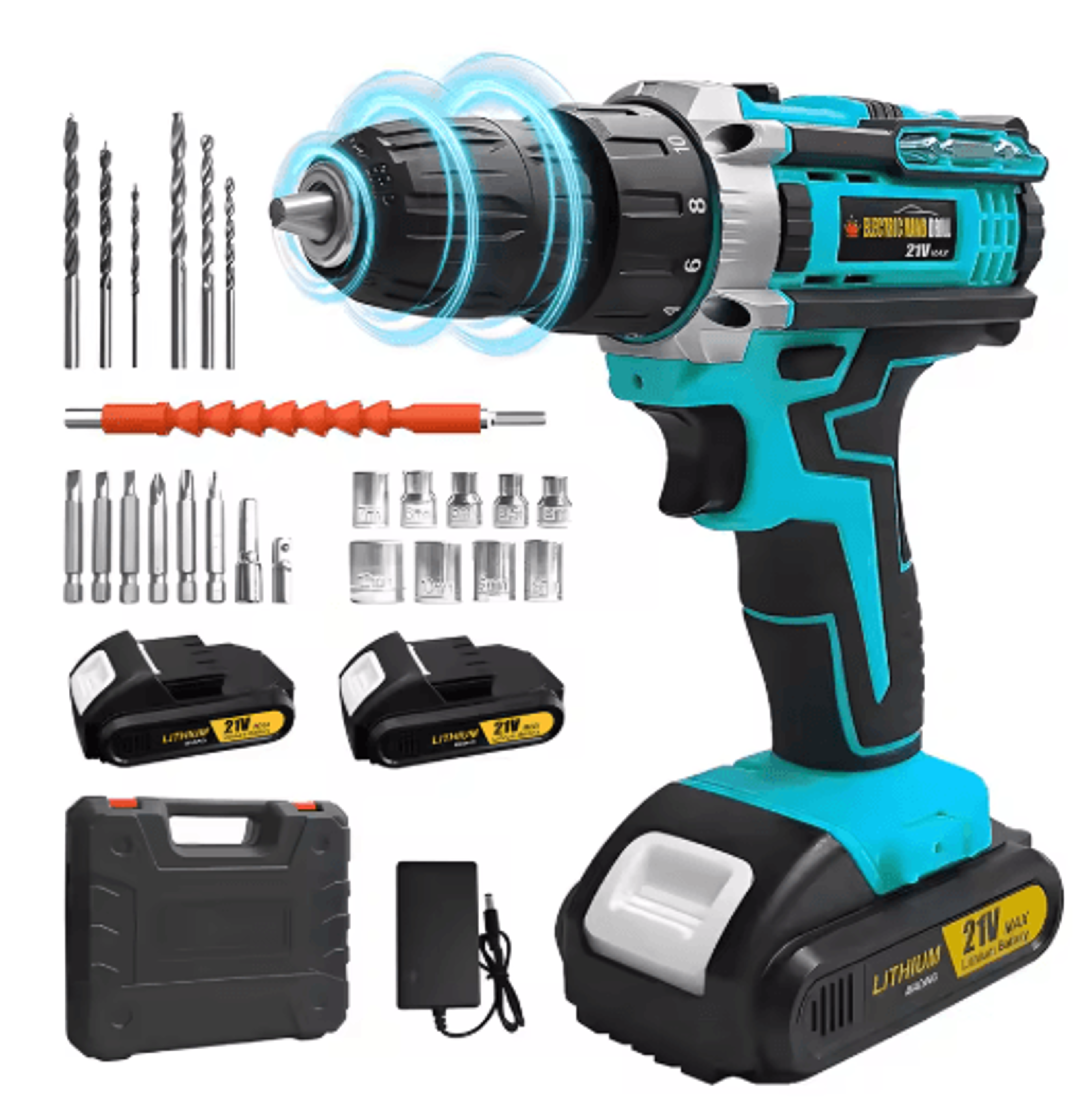 Electric Screwdriver Set Cordless Drill Kit Lithium Battery Drill Home DIY Tool Kit Electric Hand D 1