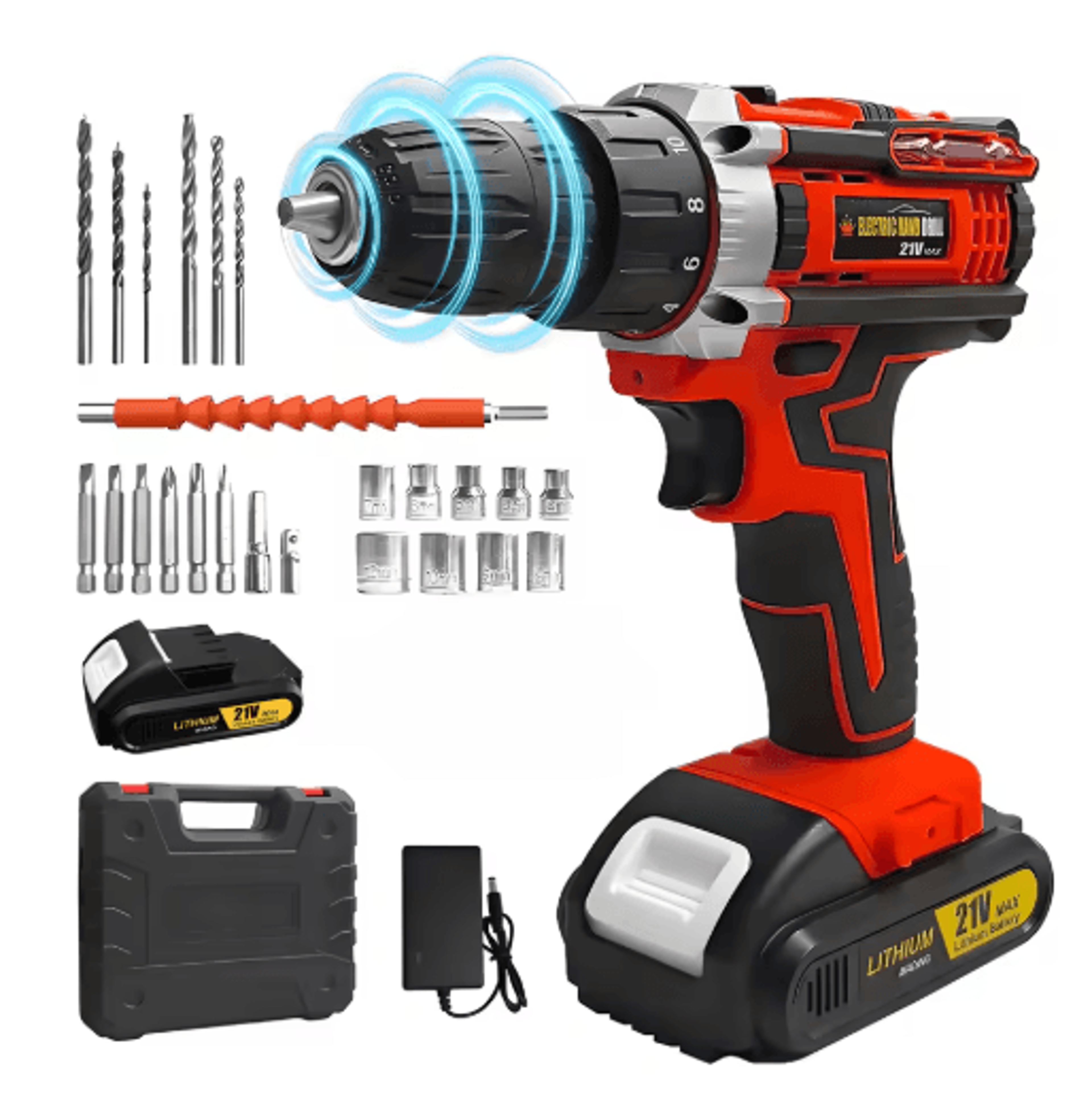 Electric Screwdriver Set Cordless Drill Kit Lithium Battery Drill Home DIY Tool Kit Electric Hand D 2
