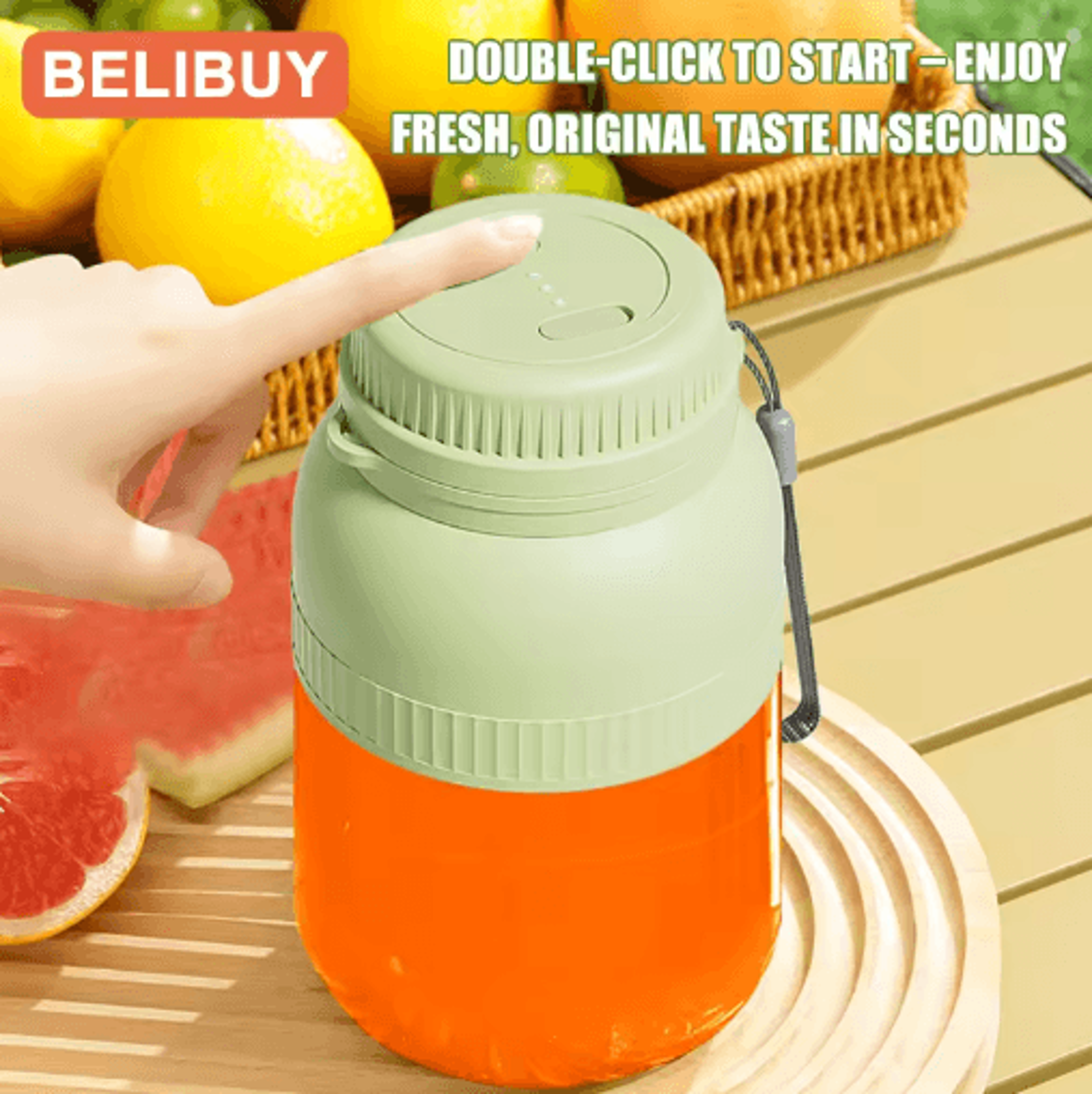 Portable USB Blender Bottle  6Blade Mini Smoothie  Juice Maker 5001300ML 4