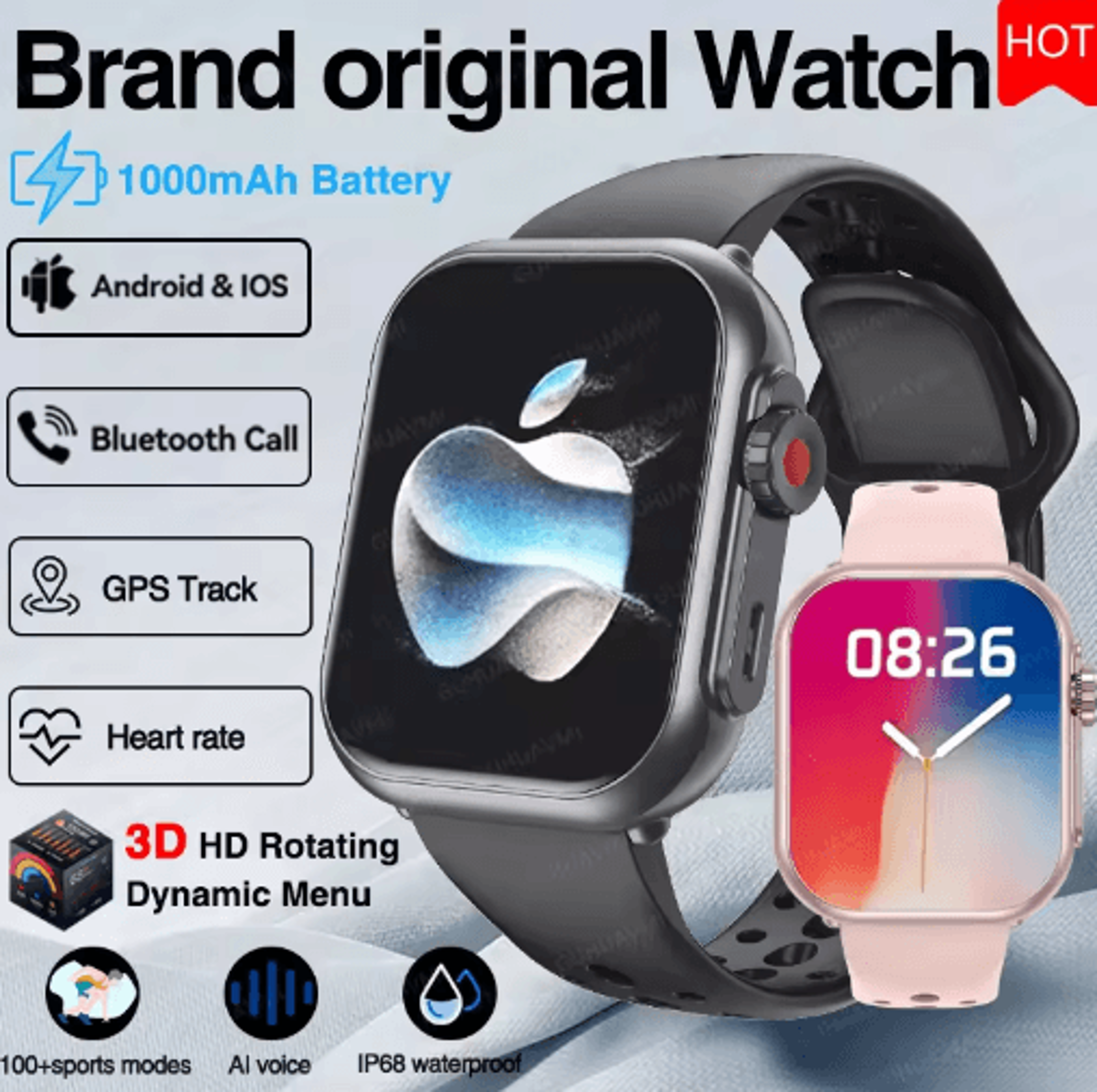 ultra 2 se smartwatch – amoled gps fitness watch with bluetooth calling