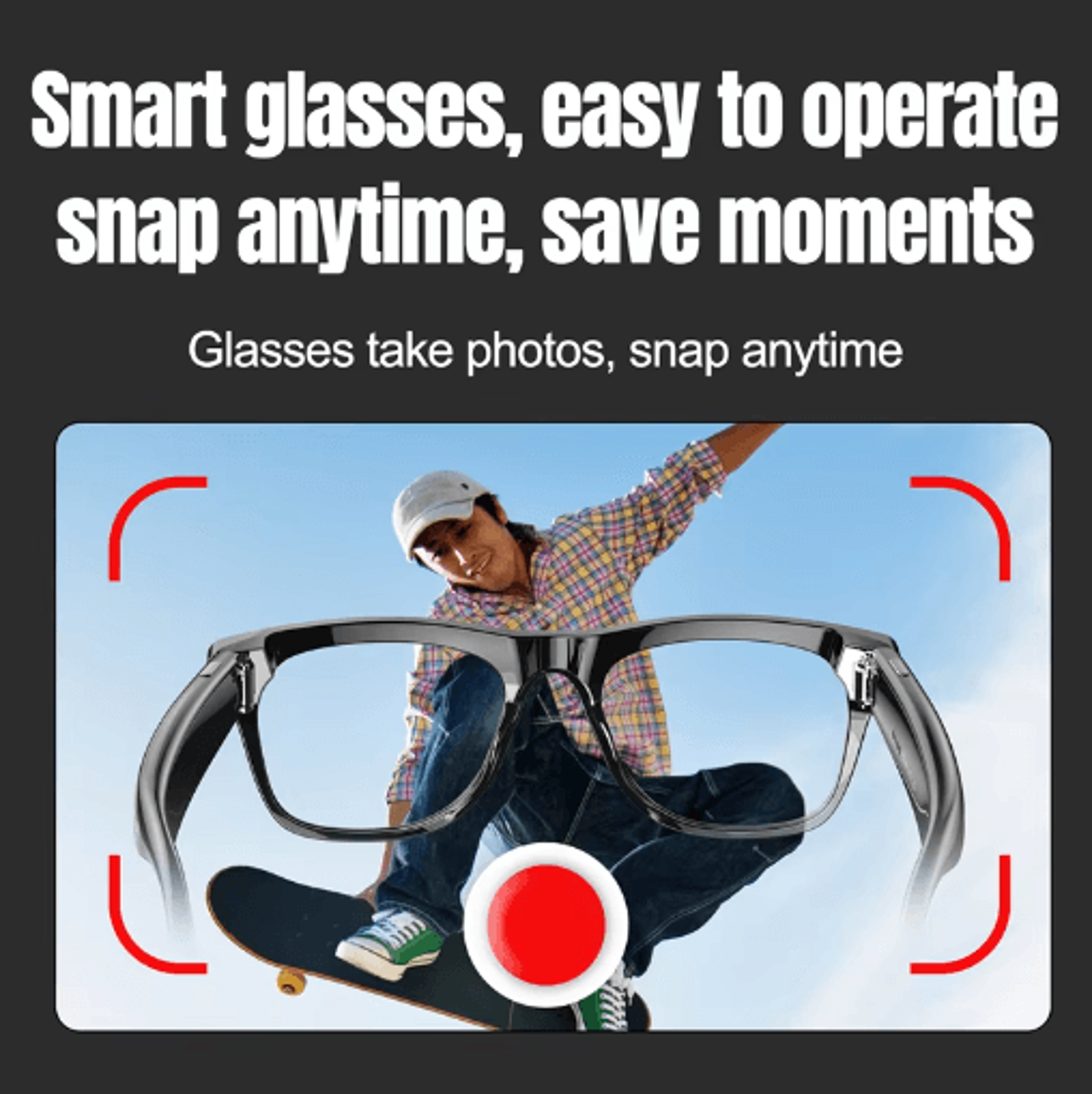 VisionX AI Smart Camera Glasses HD Video Translation  Bluetooth Call Sunglasses 7