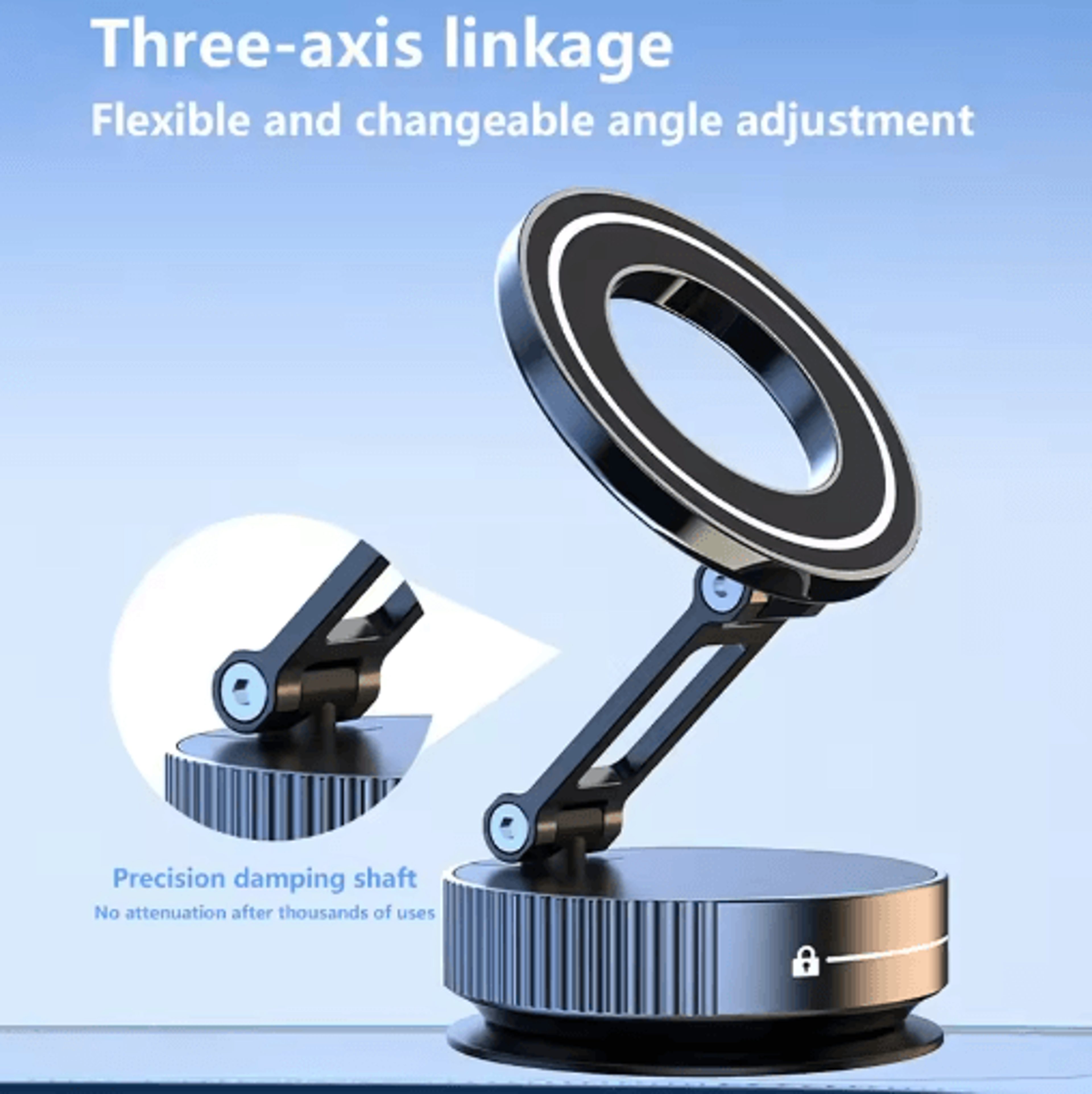 MagGrip Pro Vacuum Magnetic Phone Holder 360 Foldable Suction Mount For Car  Multi Use 10