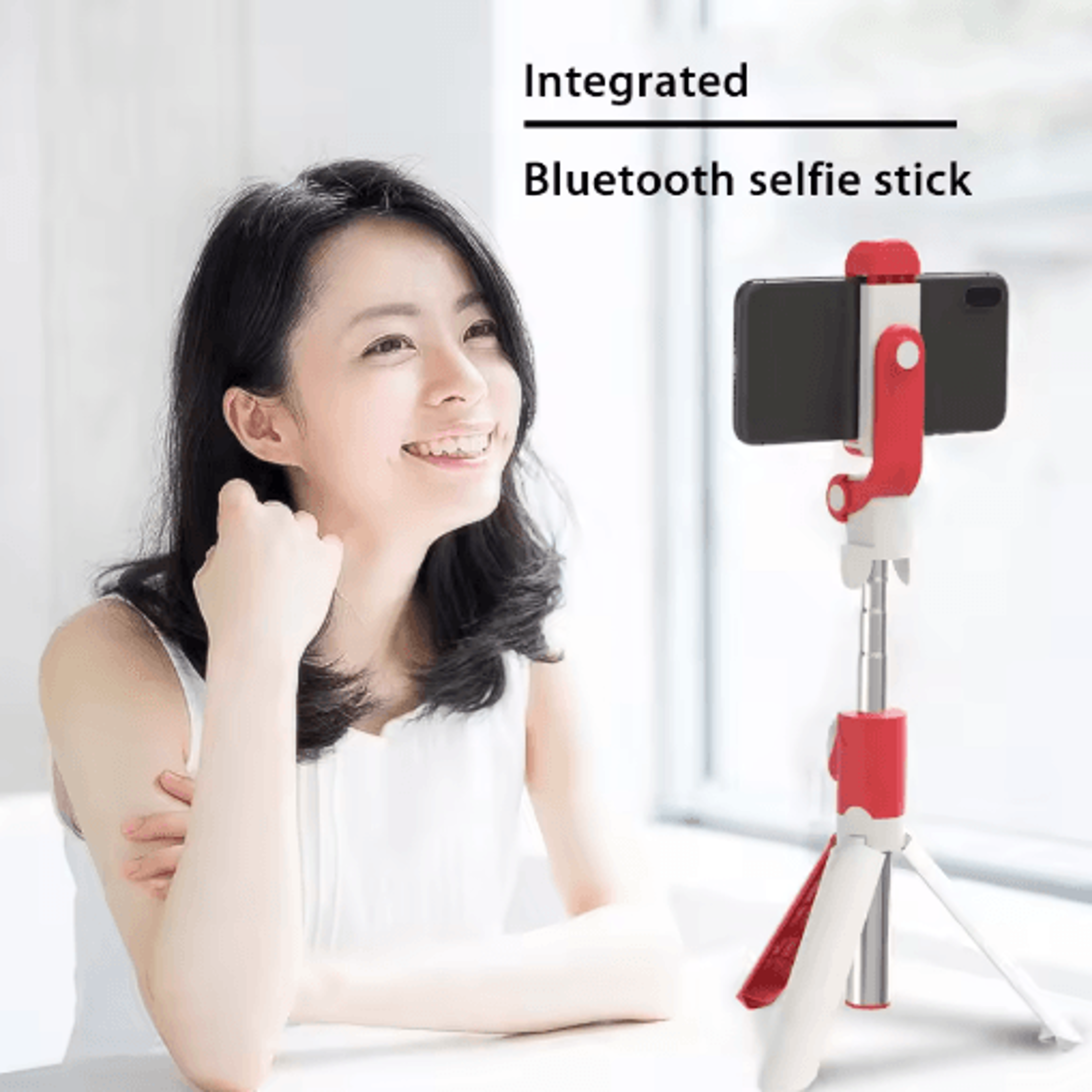 3-in-1 bluetooth selfie stick tripod with remote portable phone tripod stand for iphone & android