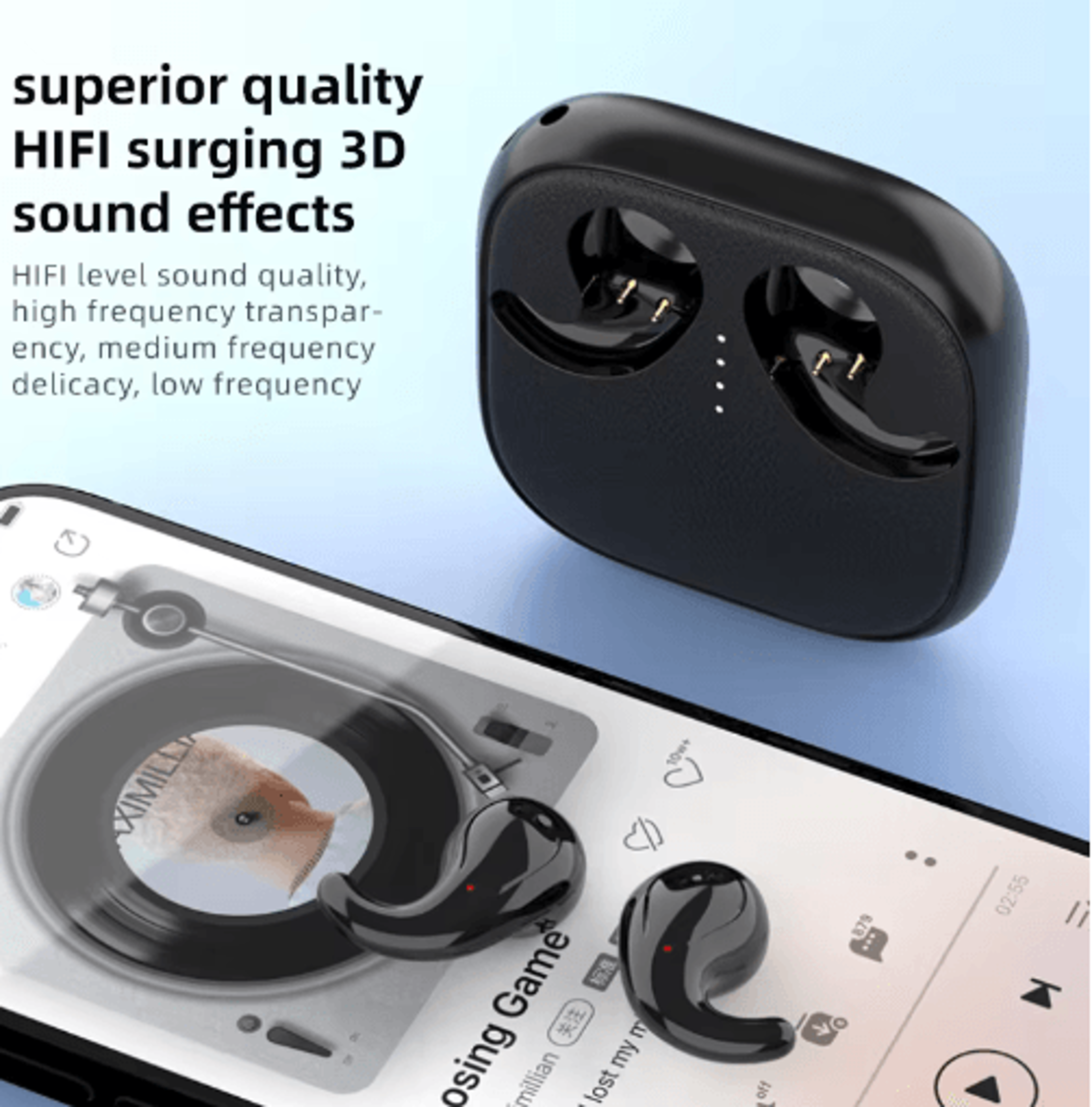 T70 SleepFit TWS Wireless Earbuds Lightweight Bluetooth Earbuds With USBC Charging  Comfortable Fit 2