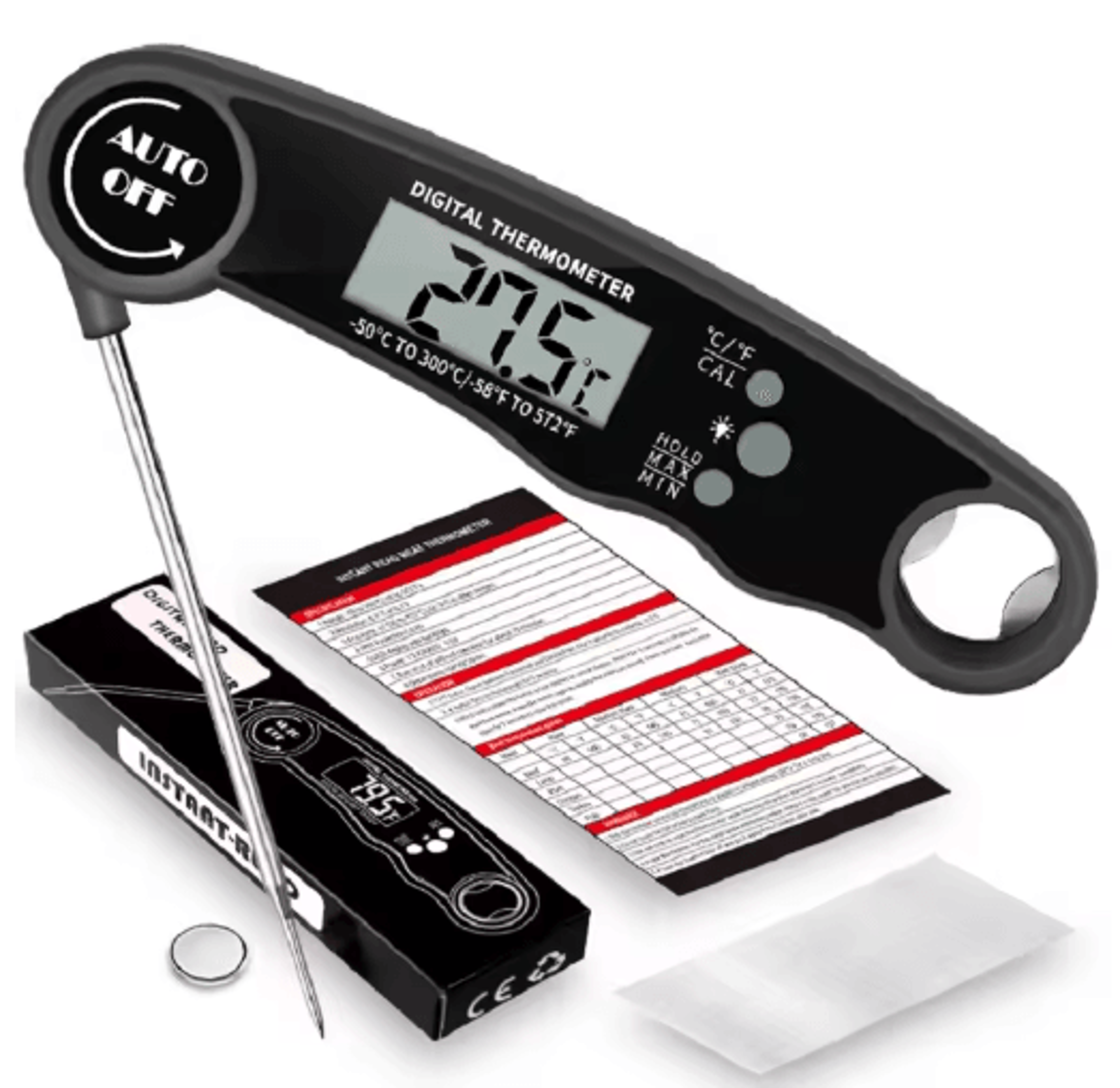 3Second Instant Read Meat Thermometer  Fast  Accurate Digital Food Thermometer For BBQ  Kitchen 3