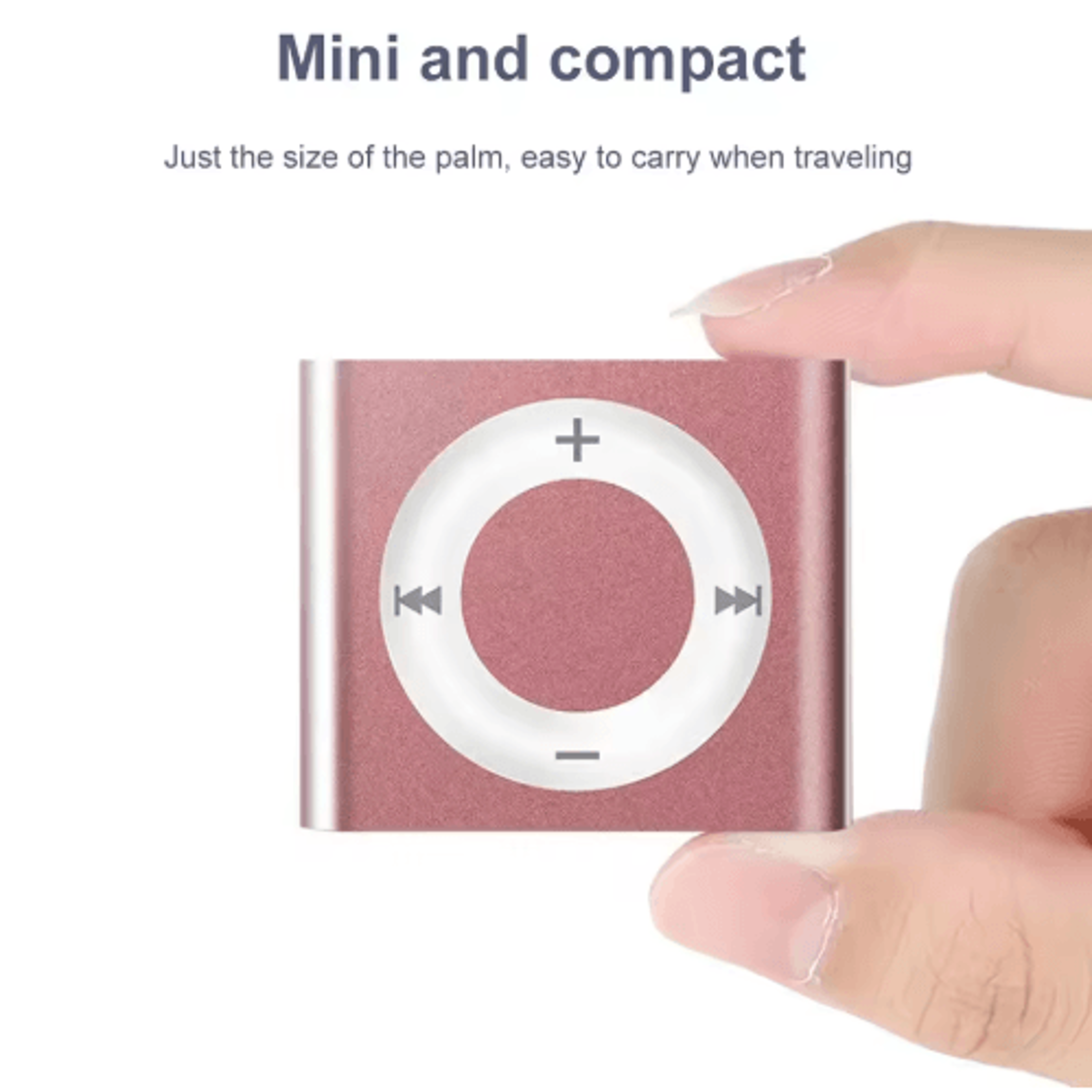 Mini Metal MP3 Player With Speaker  Portable Touch Control Music Player With Expandable Storage For 16
