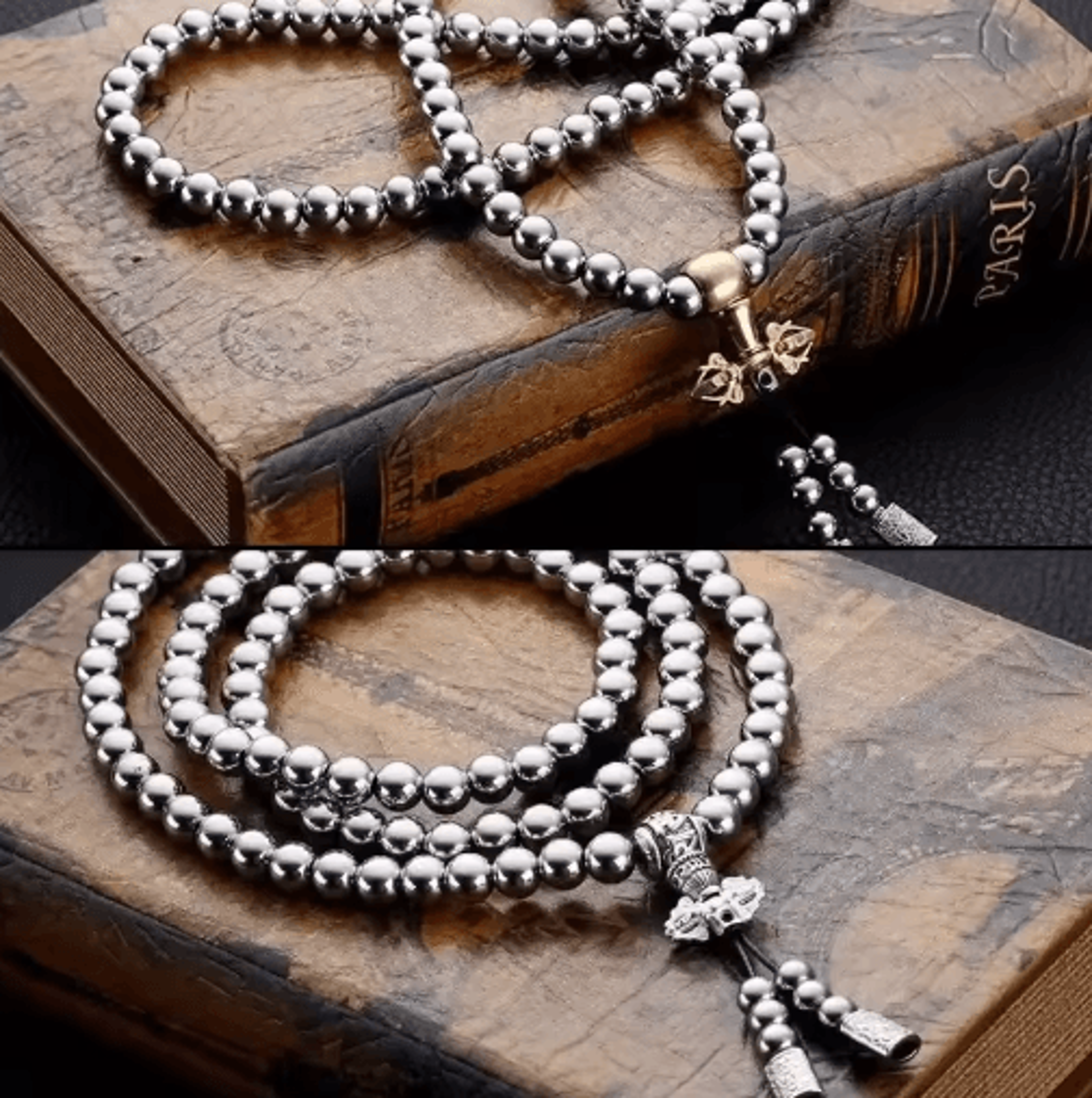 Tactical Steel Bead Survival Bracelet  Necklace For Outdoor Protection 9