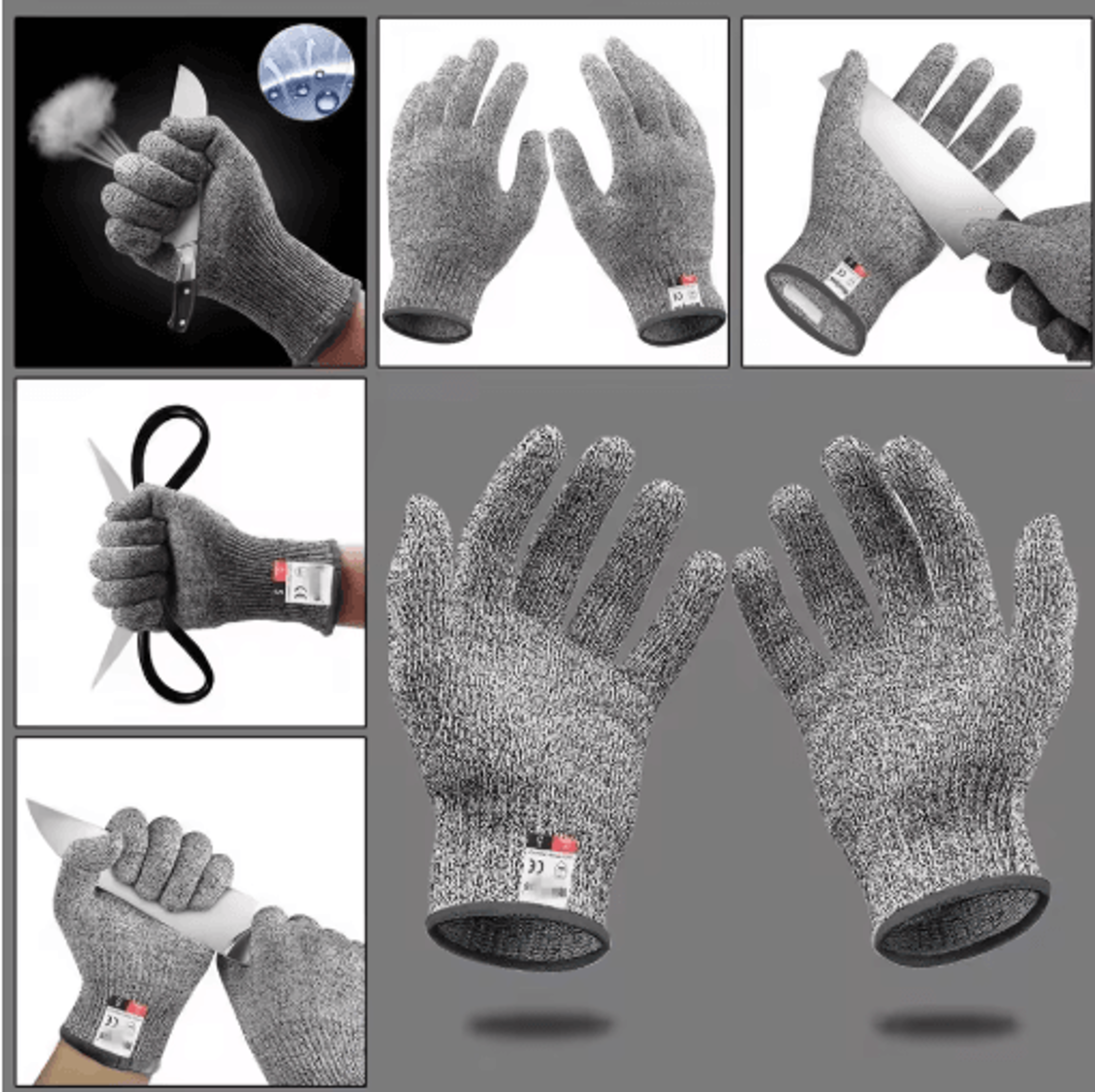 HPPE Level 5 Cut Resistant Gloves For Kitchen  Industrial Safety 2