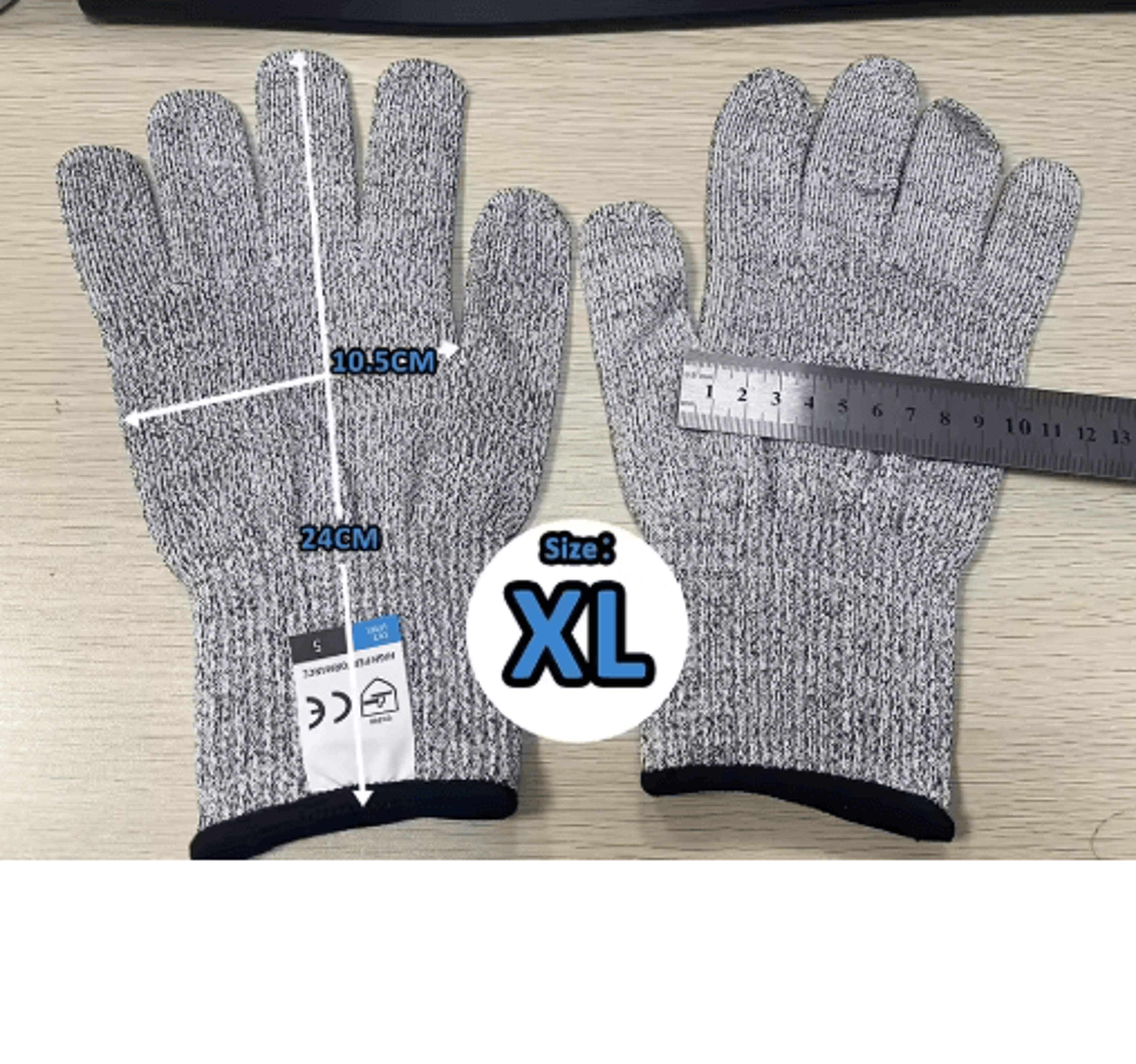 HPPE Level 5 Cut Resistant Gloves For Kitchen  Industrial Safety 7