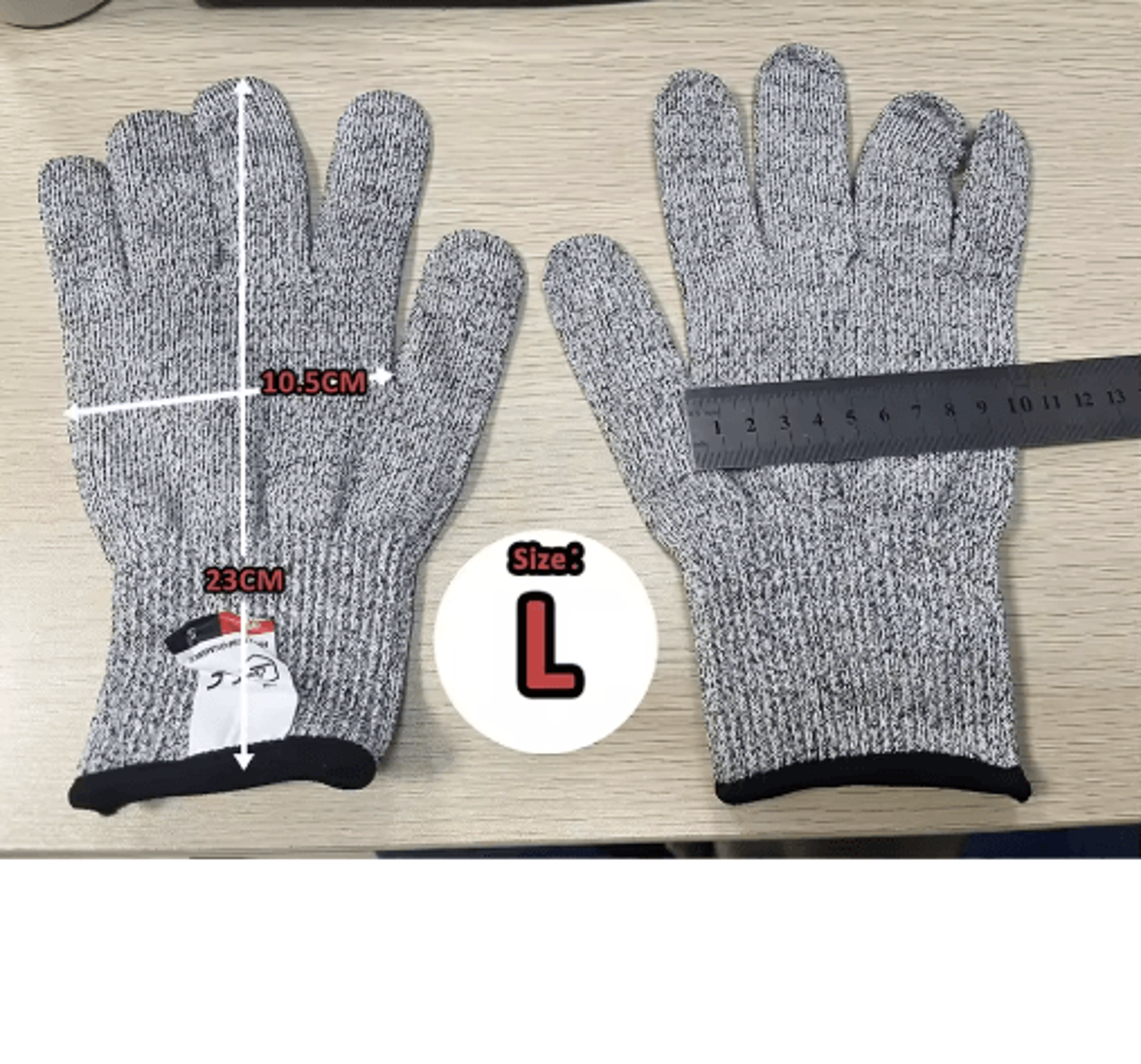 HPPE Level 5 Cut Resistant Gloves For Kitchen  Industrial Safety 8