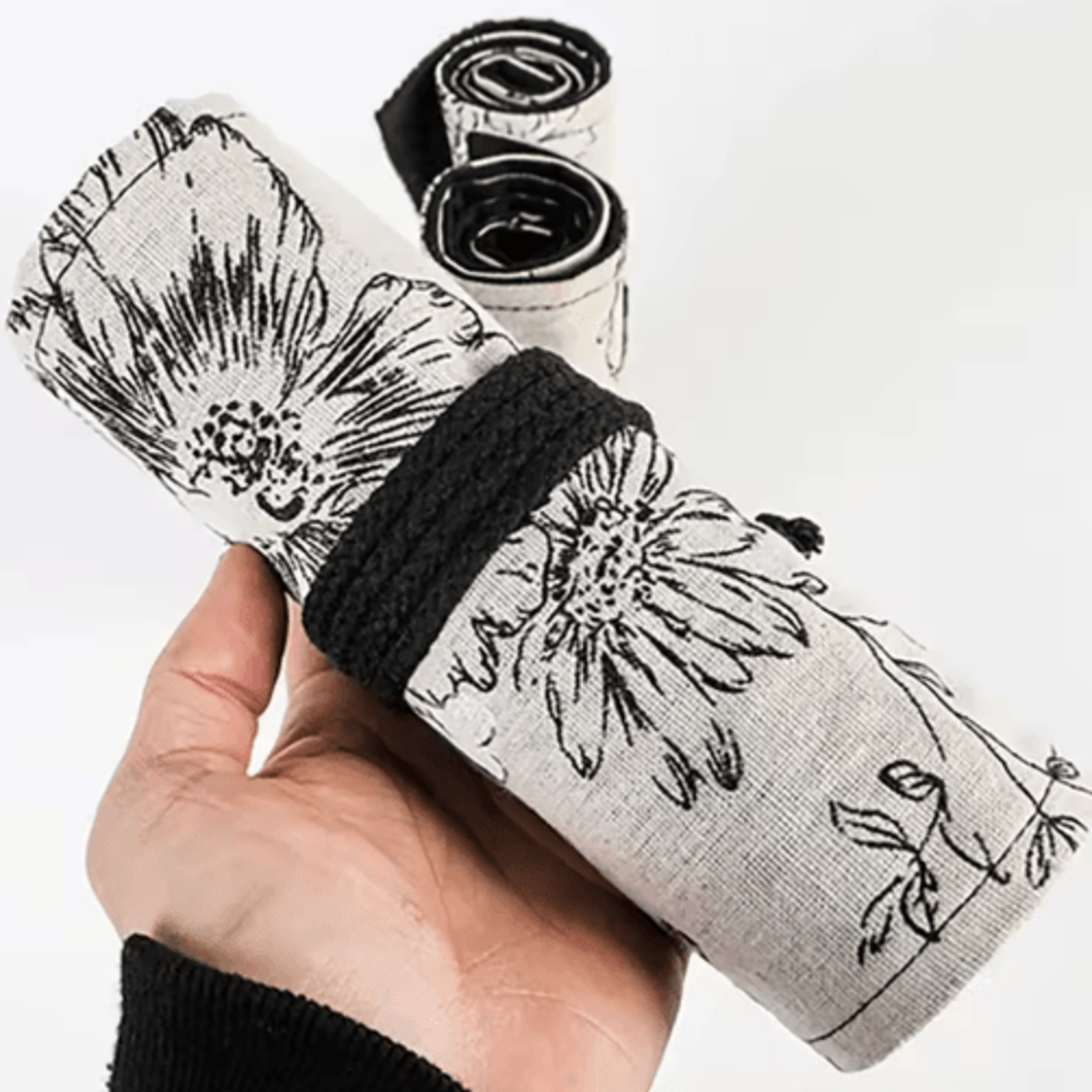 Canvas Roll Up Pencil Case For Pens Brushes  School Supplies 25