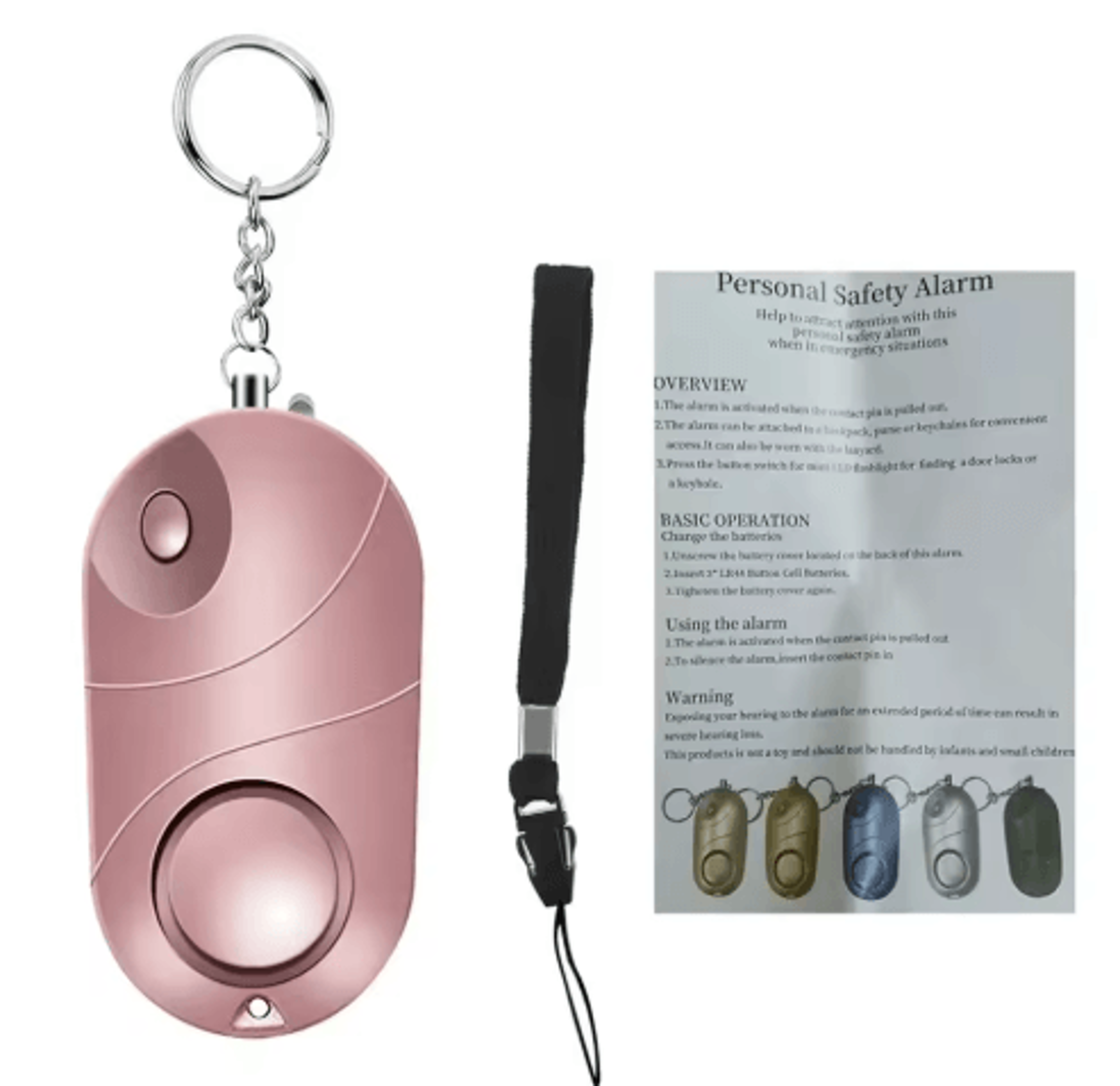 Personal Safety Alarm Keychain With LED Flashlight For Women  Kids 17