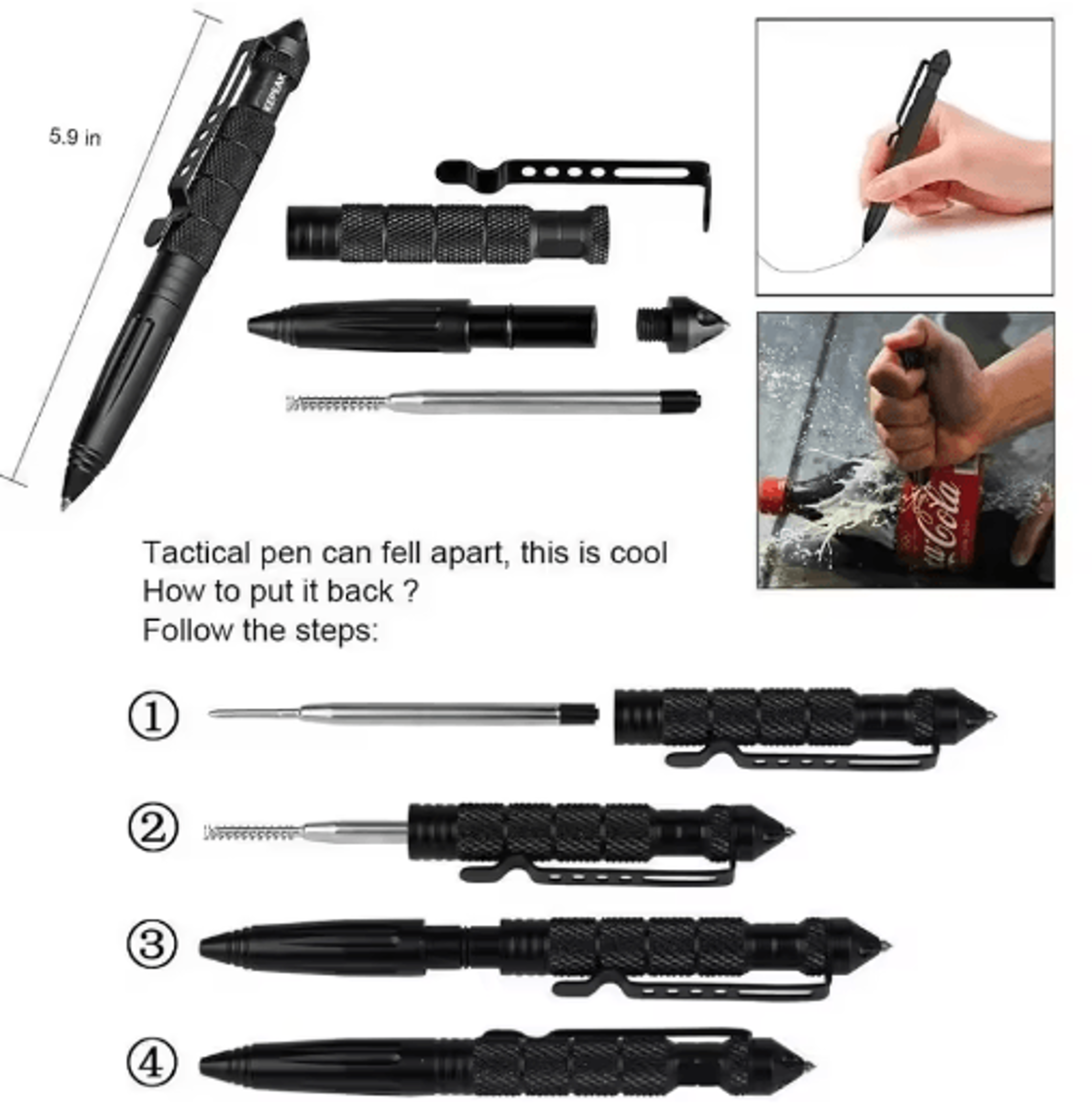 Multifunctional Tactical Pocket Pen For Outdoor  Everyday Carry 17
