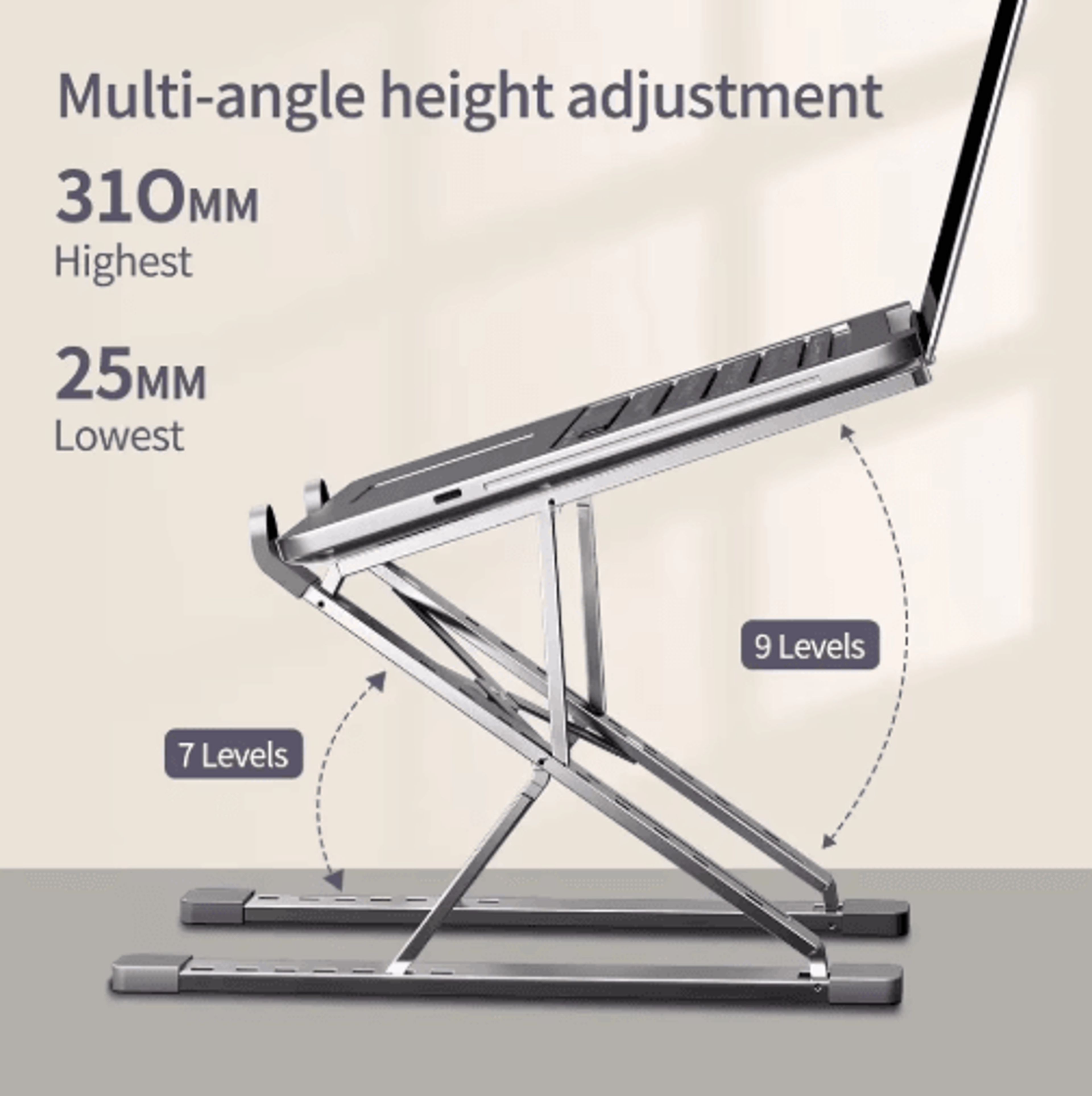 Adjustable Aluminum Laptop Stand For MacBook  Notebook Cooling 8