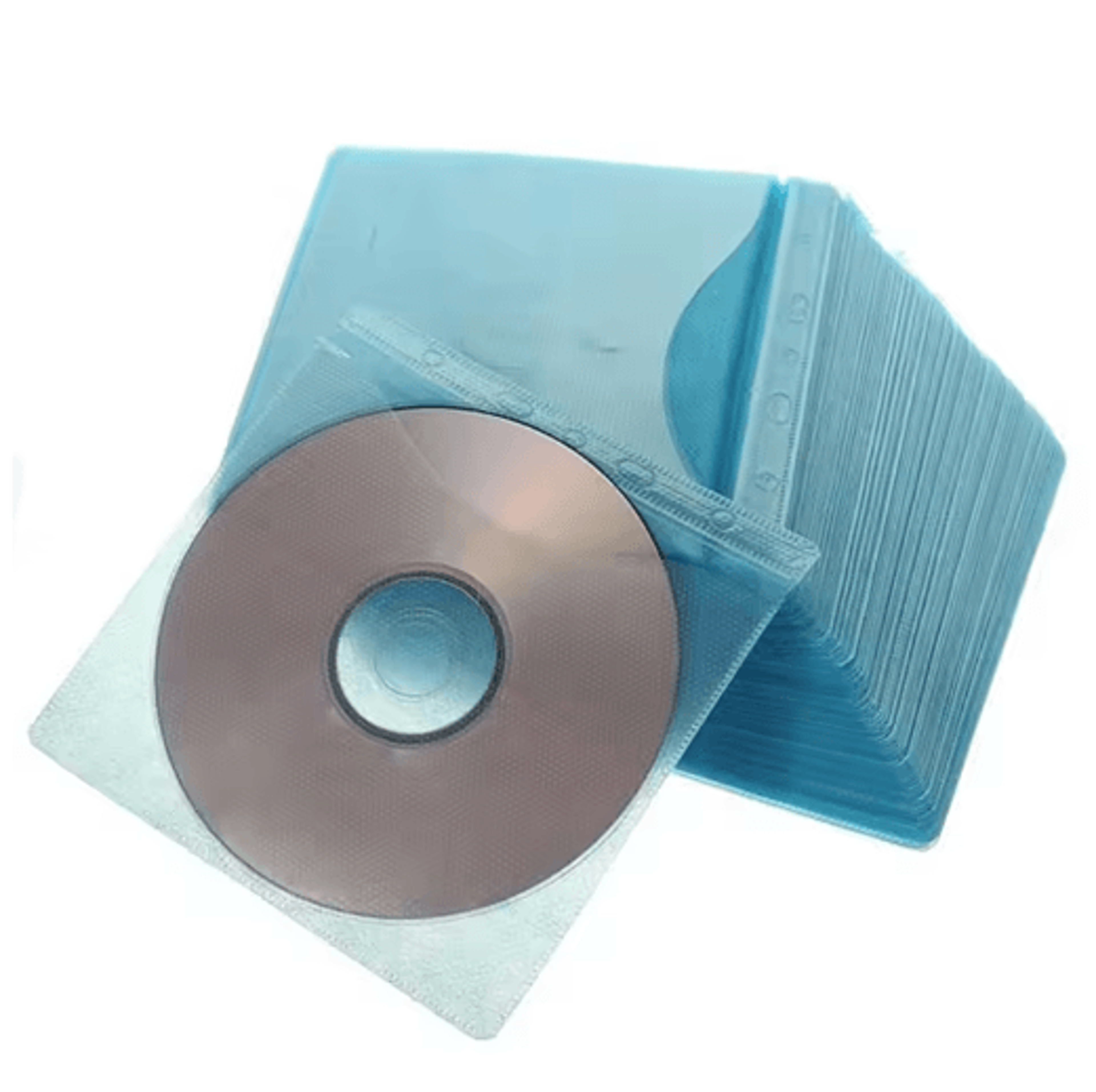 100PCS Double Sided CD  DVD Storage Sleeves For Disc Organization 0