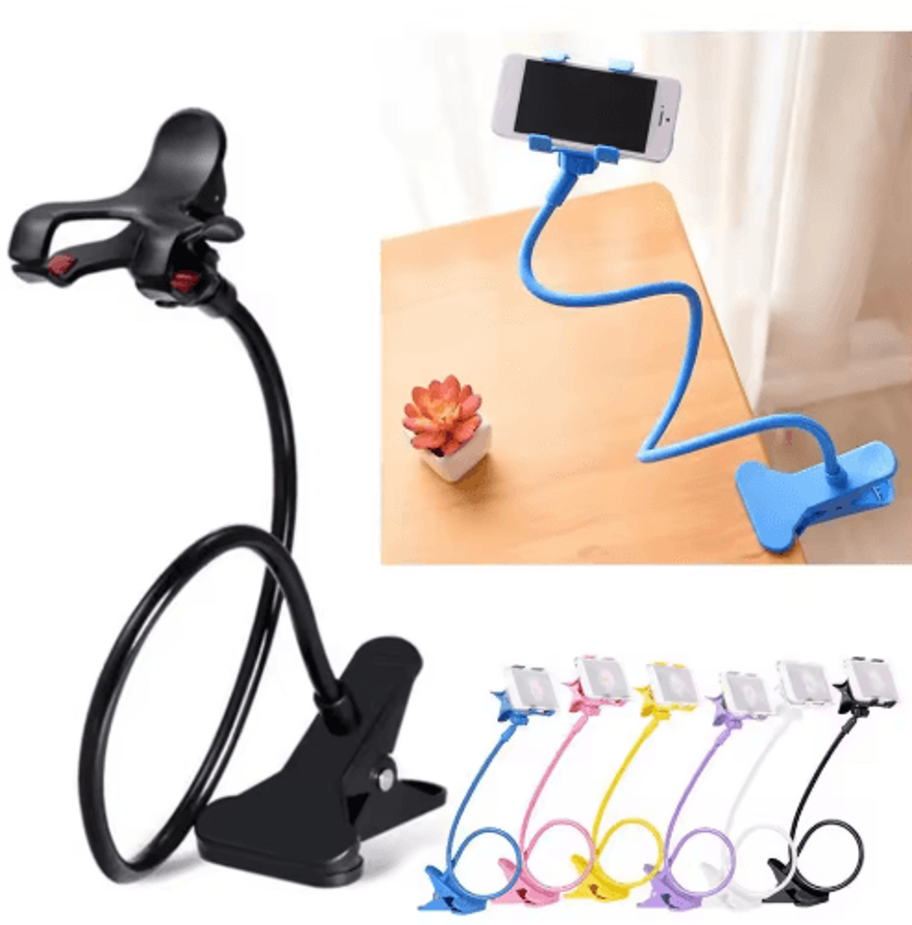 Adjustable Flexible Phone Holder For Bed  Desktop Use 0