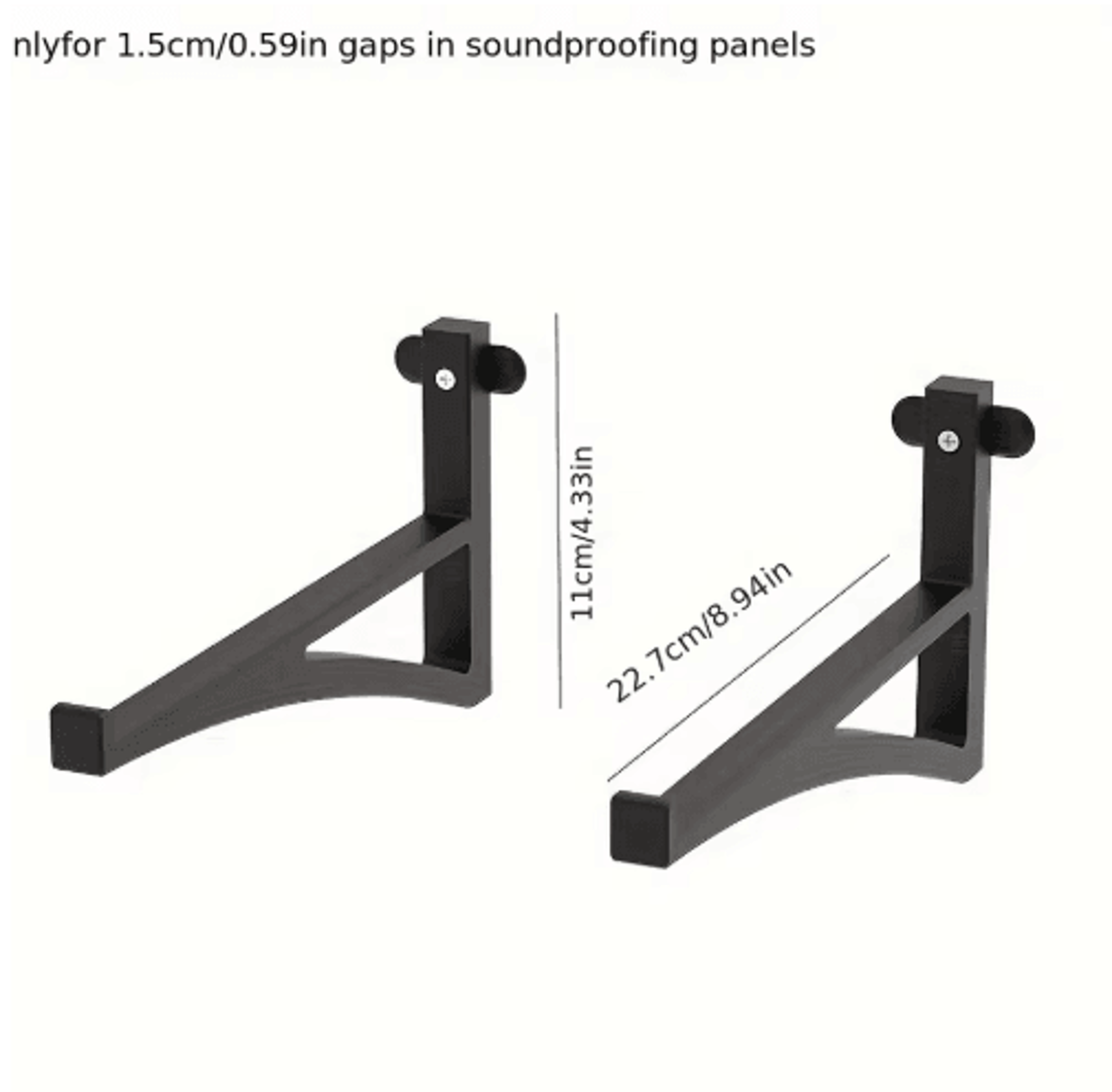 Dual Acoustic Panel Shelf Brackets For Studio  Office Soundproofing 1