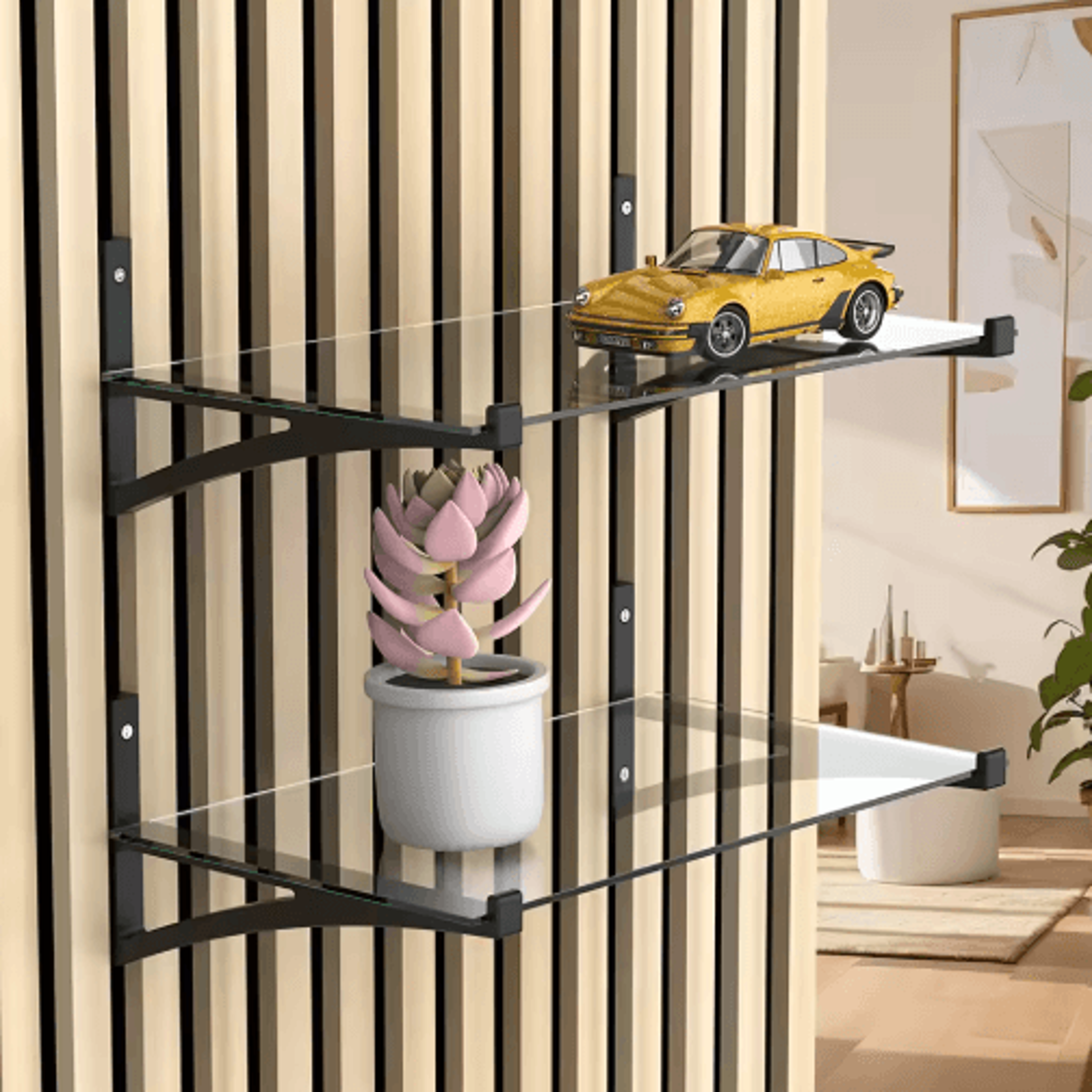 Dual Acoustic Panel Shelf Brackets For Studio  Office Soundproofing 3