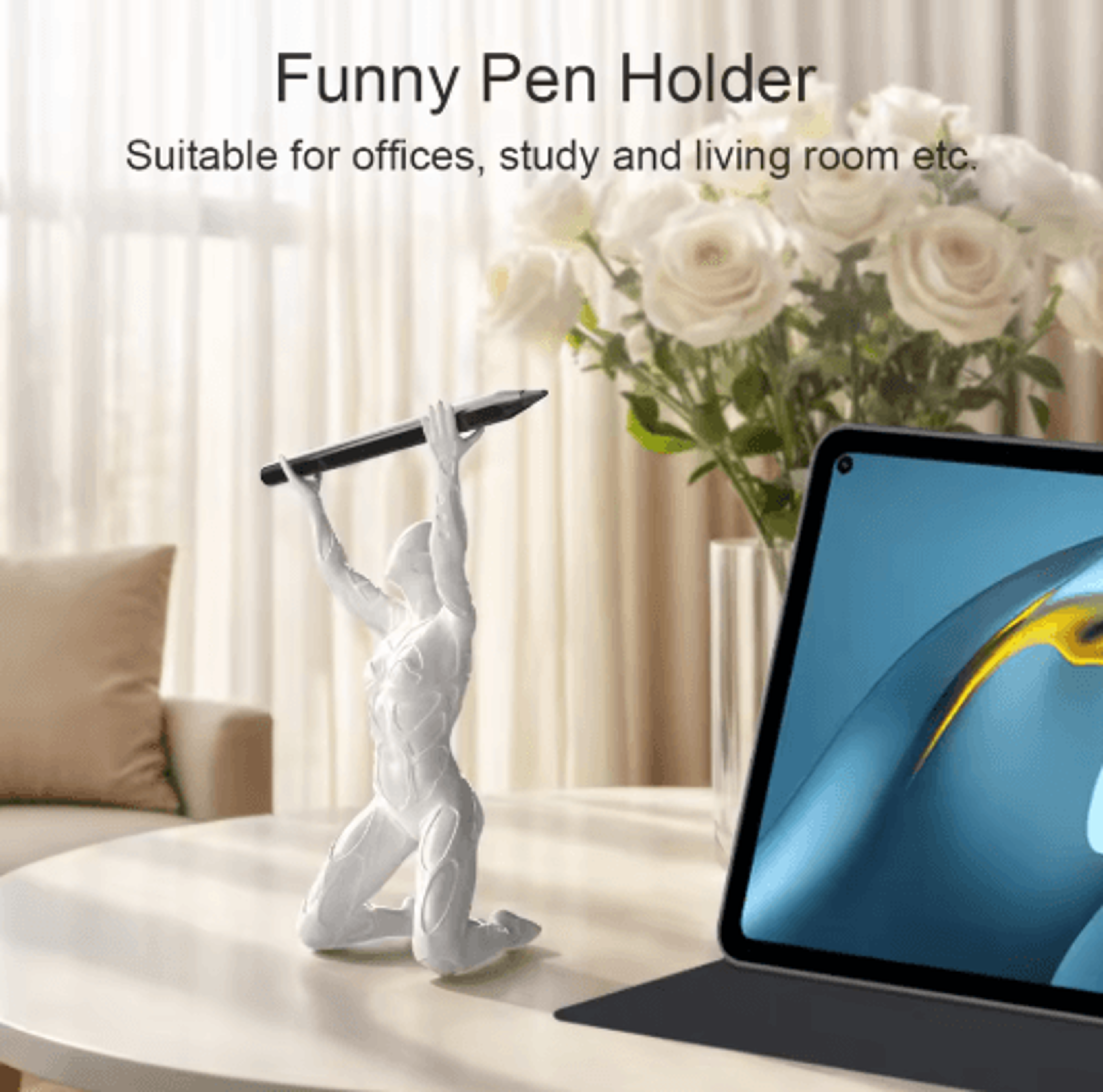 Funny KingThemed Pen Holder For Halloween  Home Decor 5