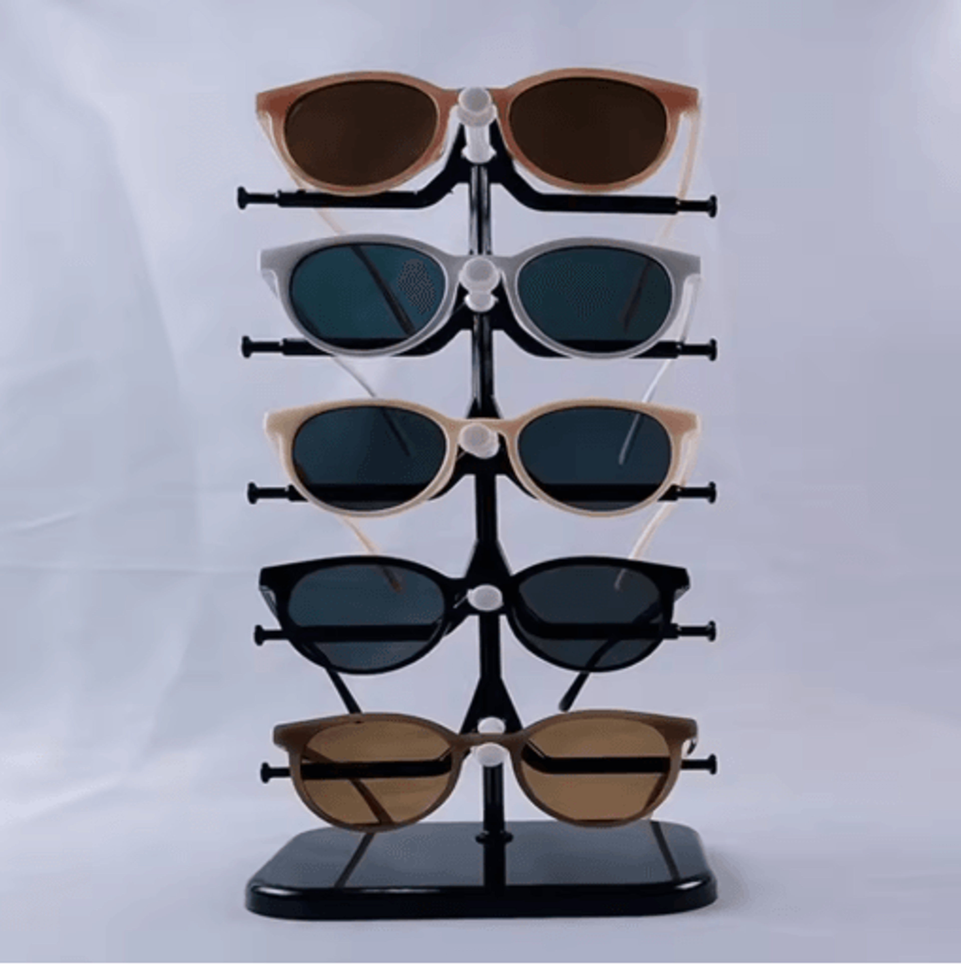 5-layer eyeglasses organizer stand for sunglasses & eyewear storage