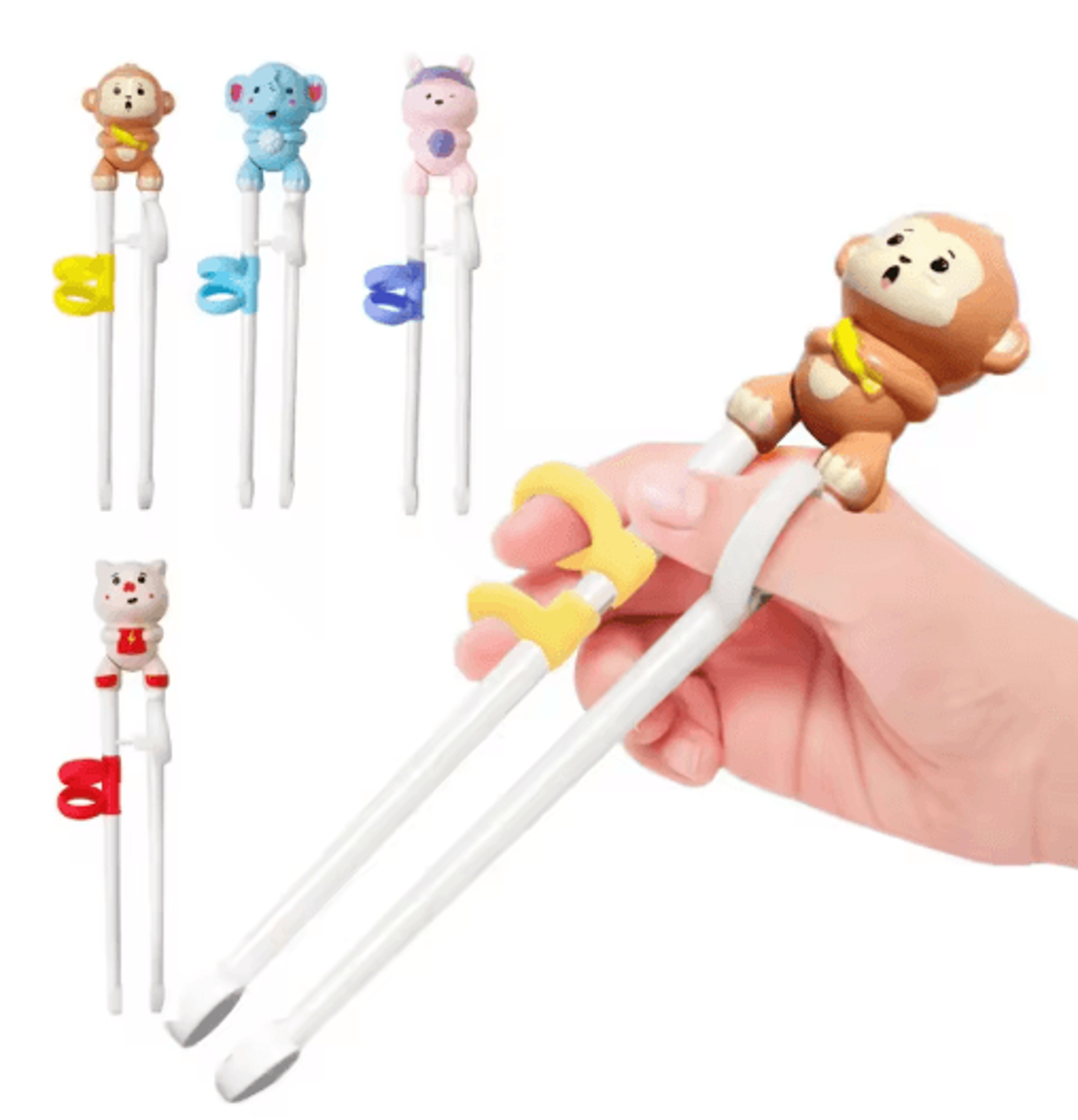 cartoon animal training chopsticks for kids learning to eat