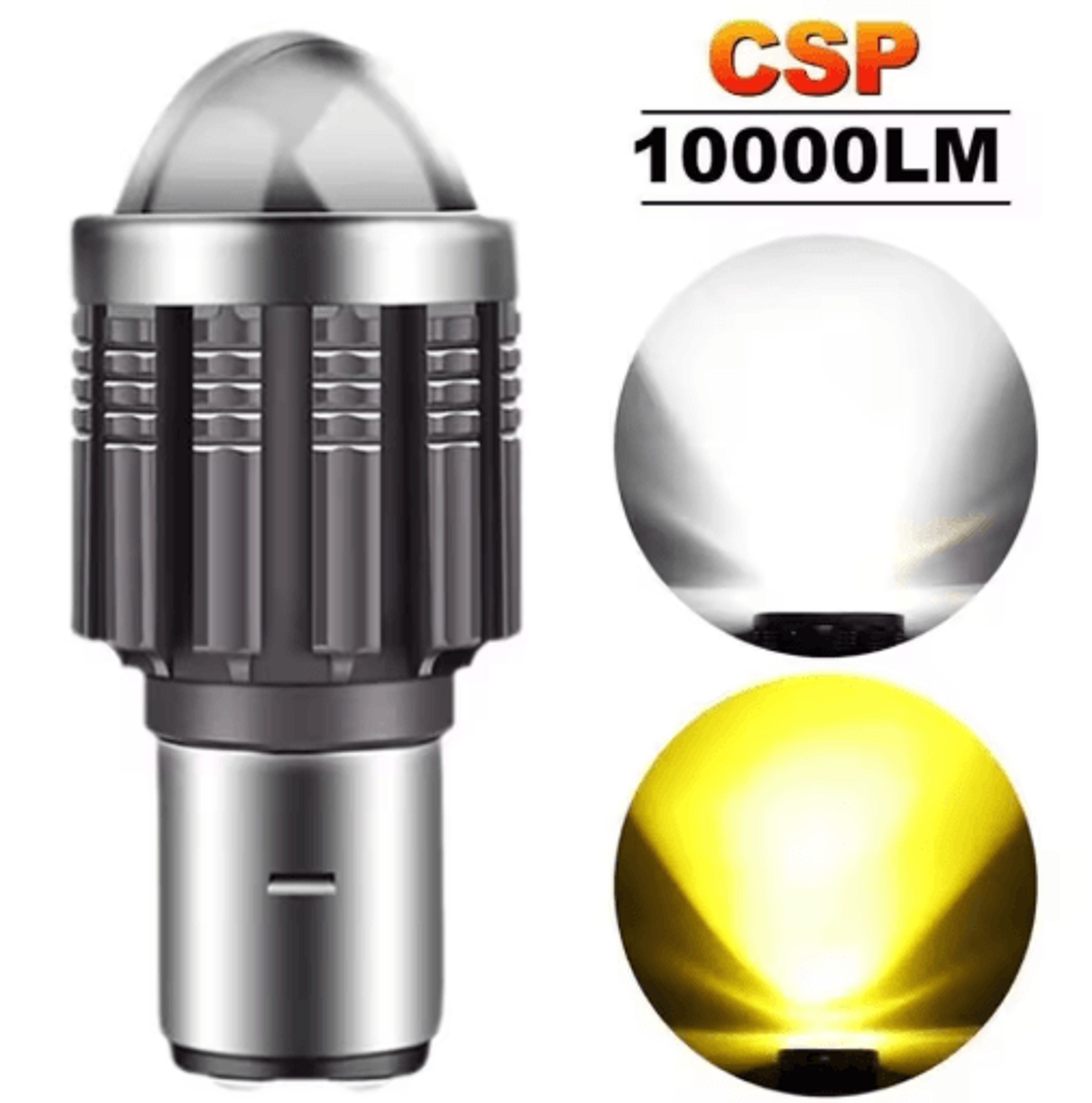 ba20d led motorcycle headlight bulb hi/lo beam for scooters & motorbikes