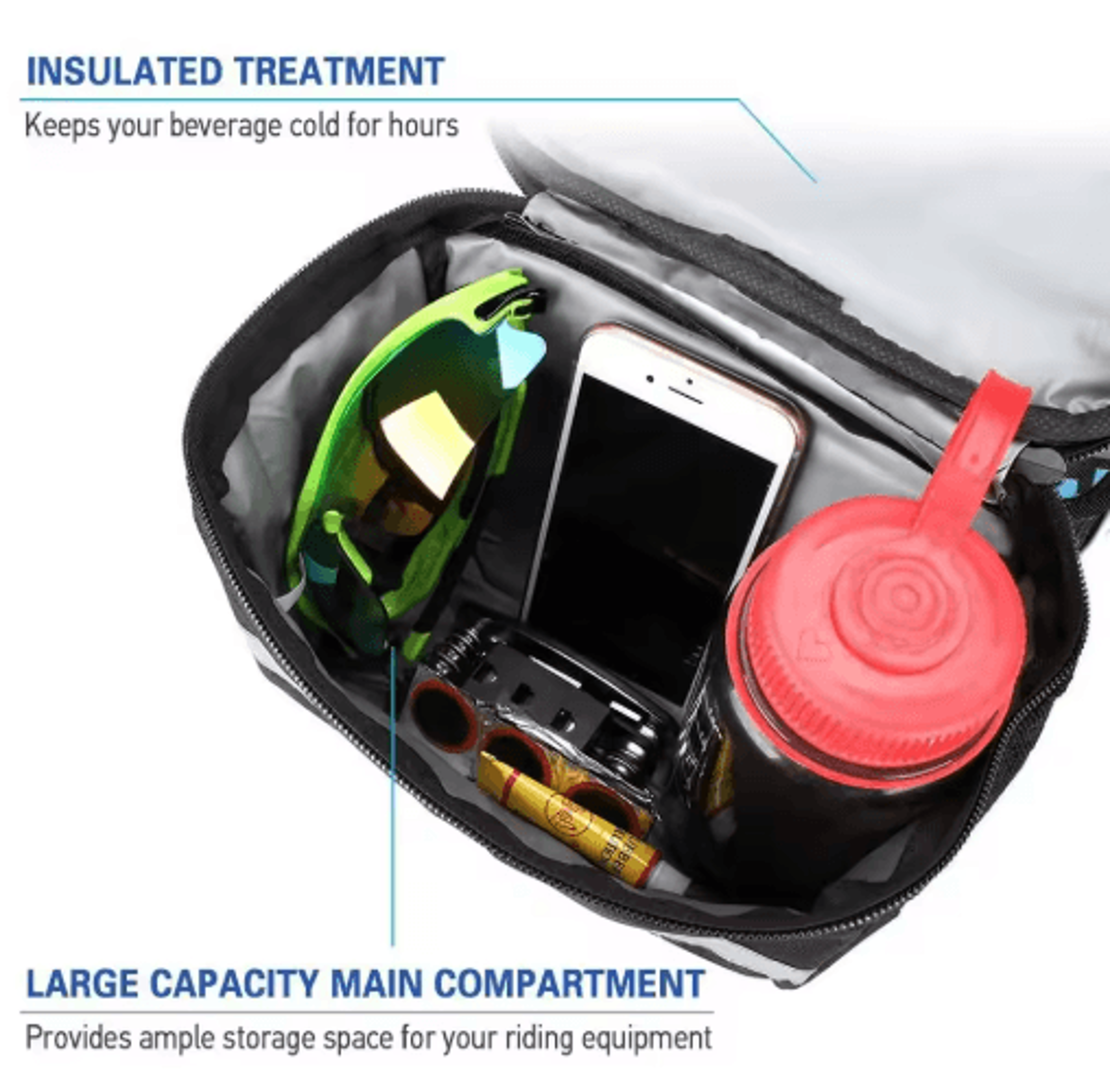 Reflective Bicycle Handlebar Bag For Cycling  Outdoor Storage 3