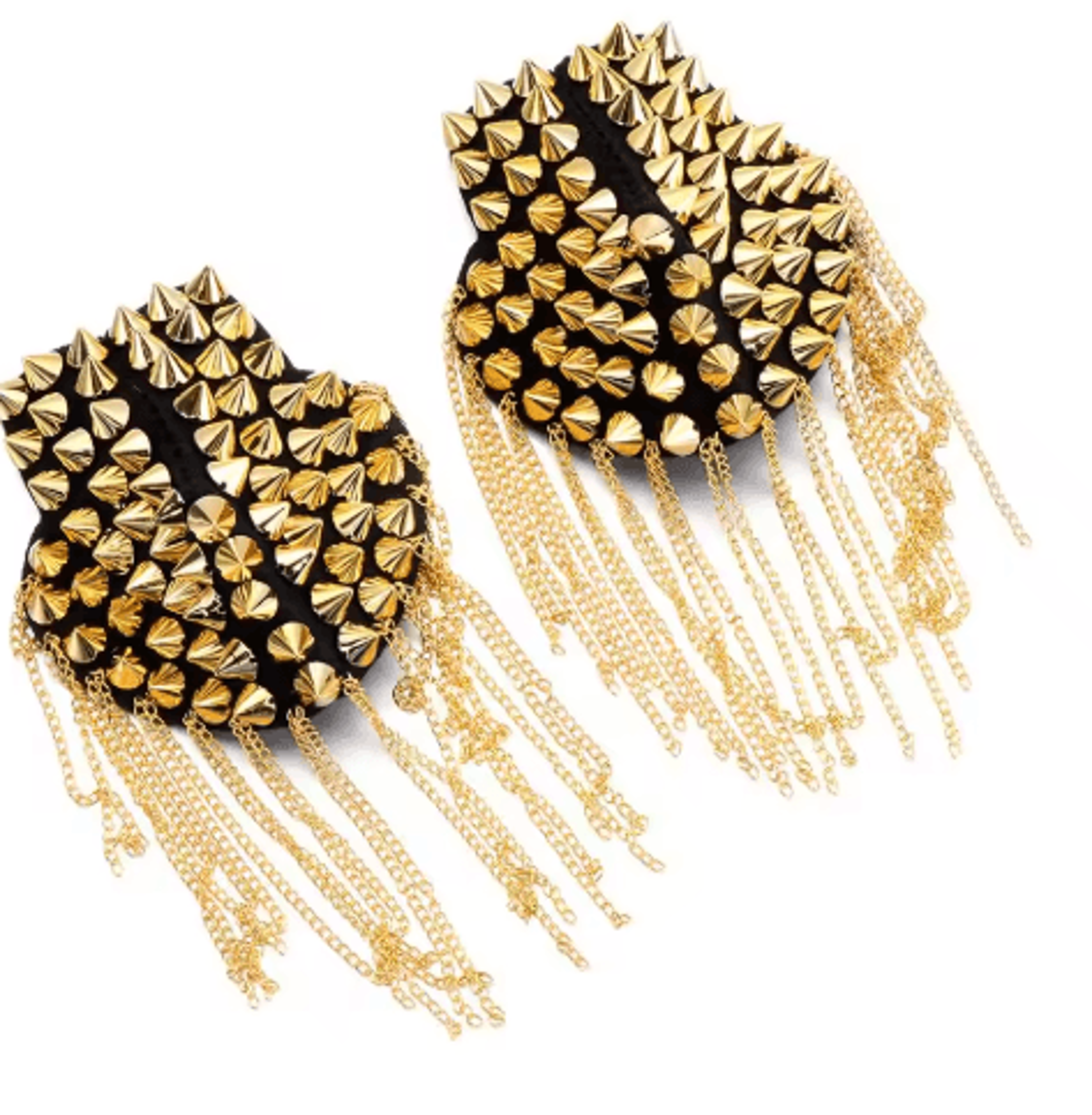 Punk Chain Tassel Shoulder Brooch Epaulets For Men  Women 8