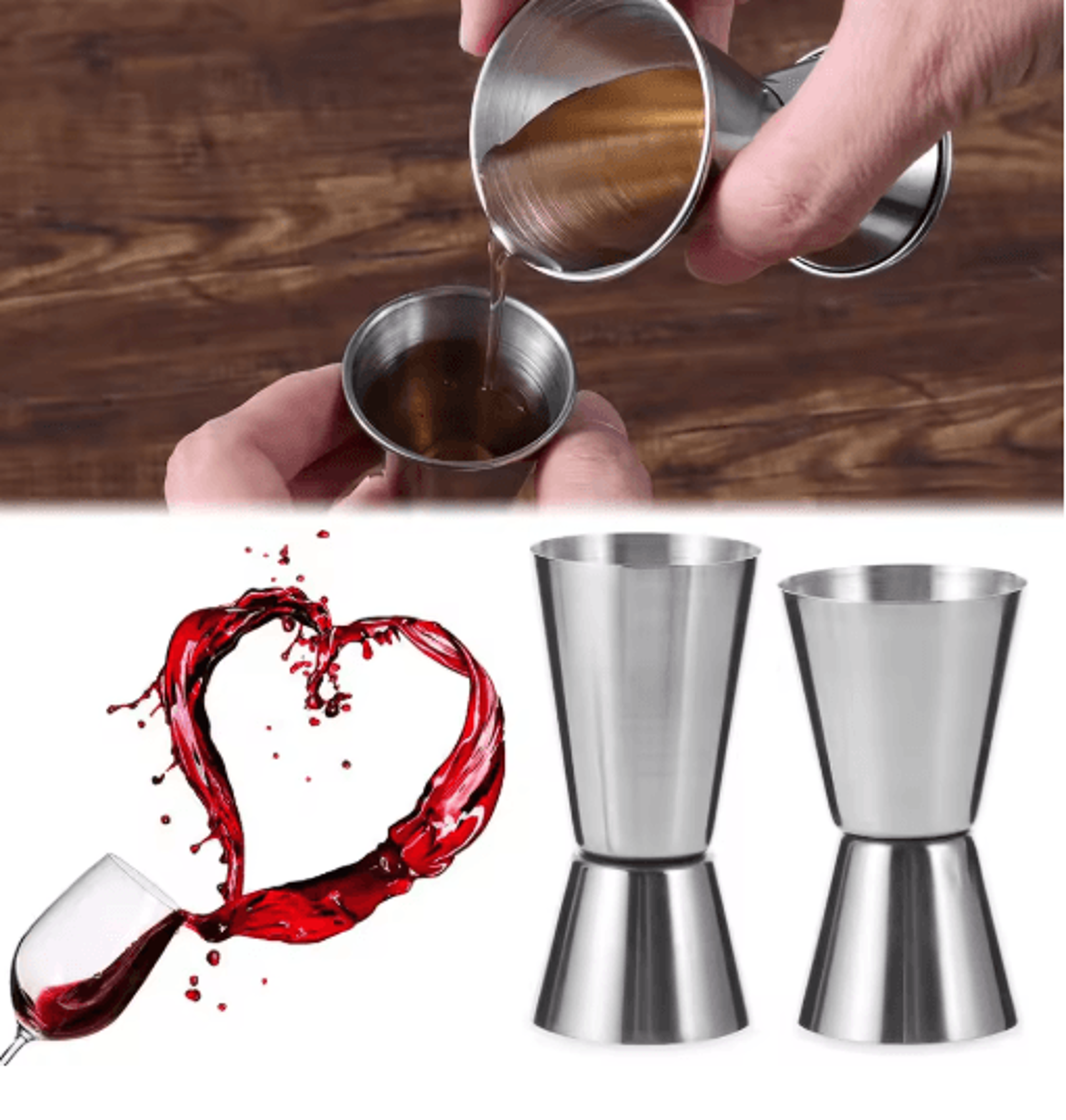 Stainless Steel Double Jigger Measuring Cup For Cocktails  Bar Mixing 9