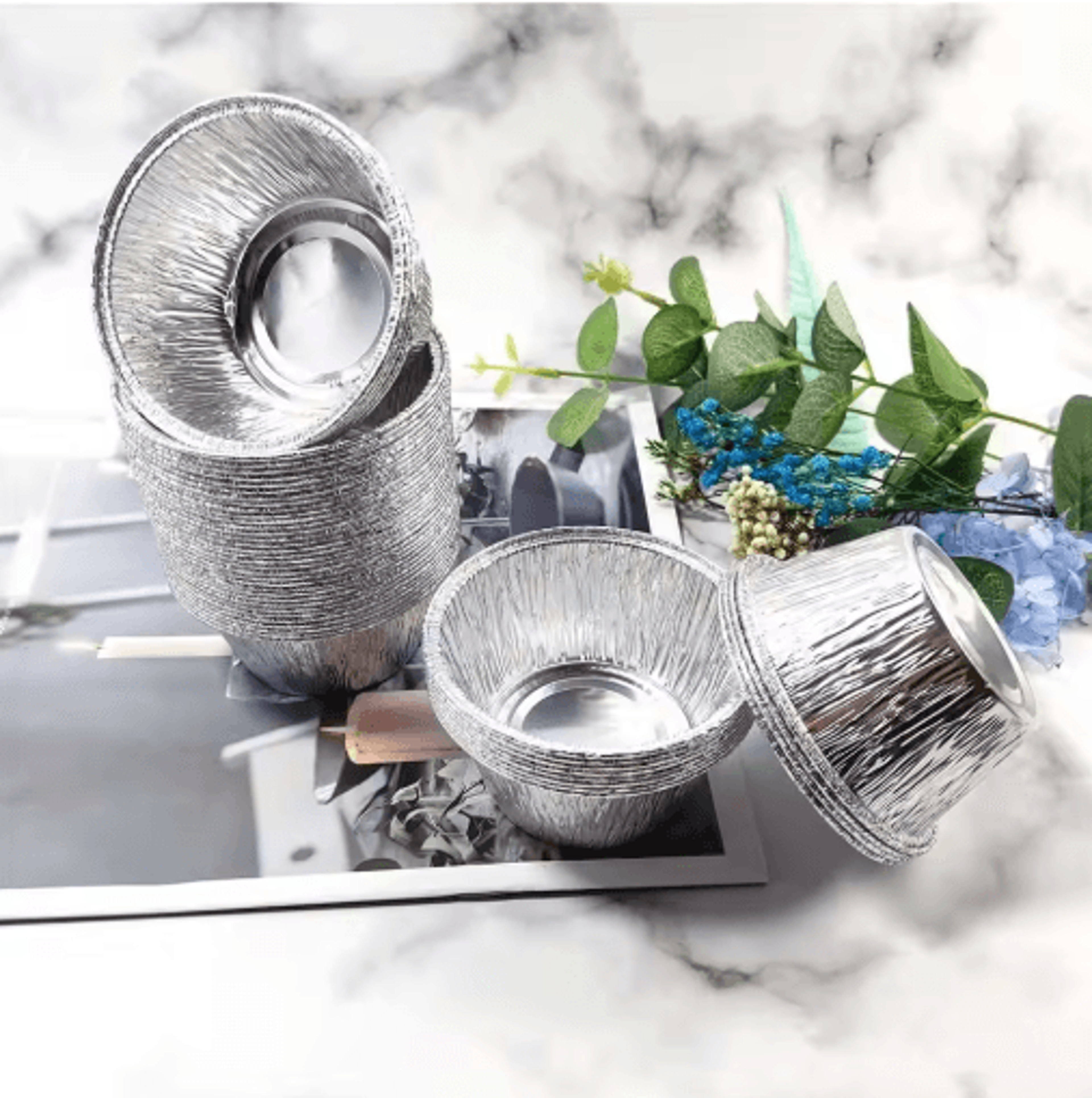 Disposable Foil Cupcake Liners For Muffins  Party Baking 8