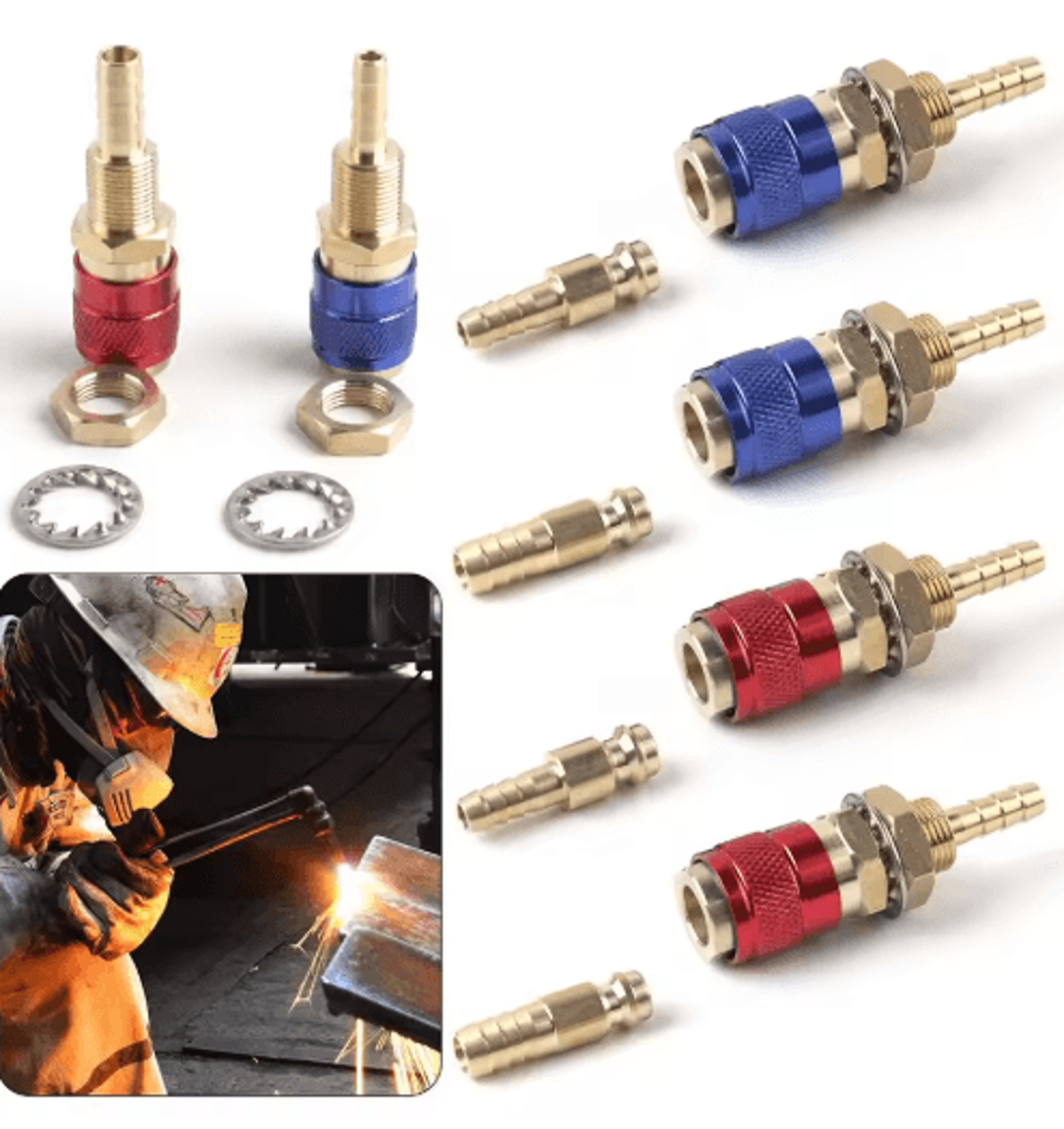 M6M8 WaterCooled Welding Cable Connector Quick Adapter 7