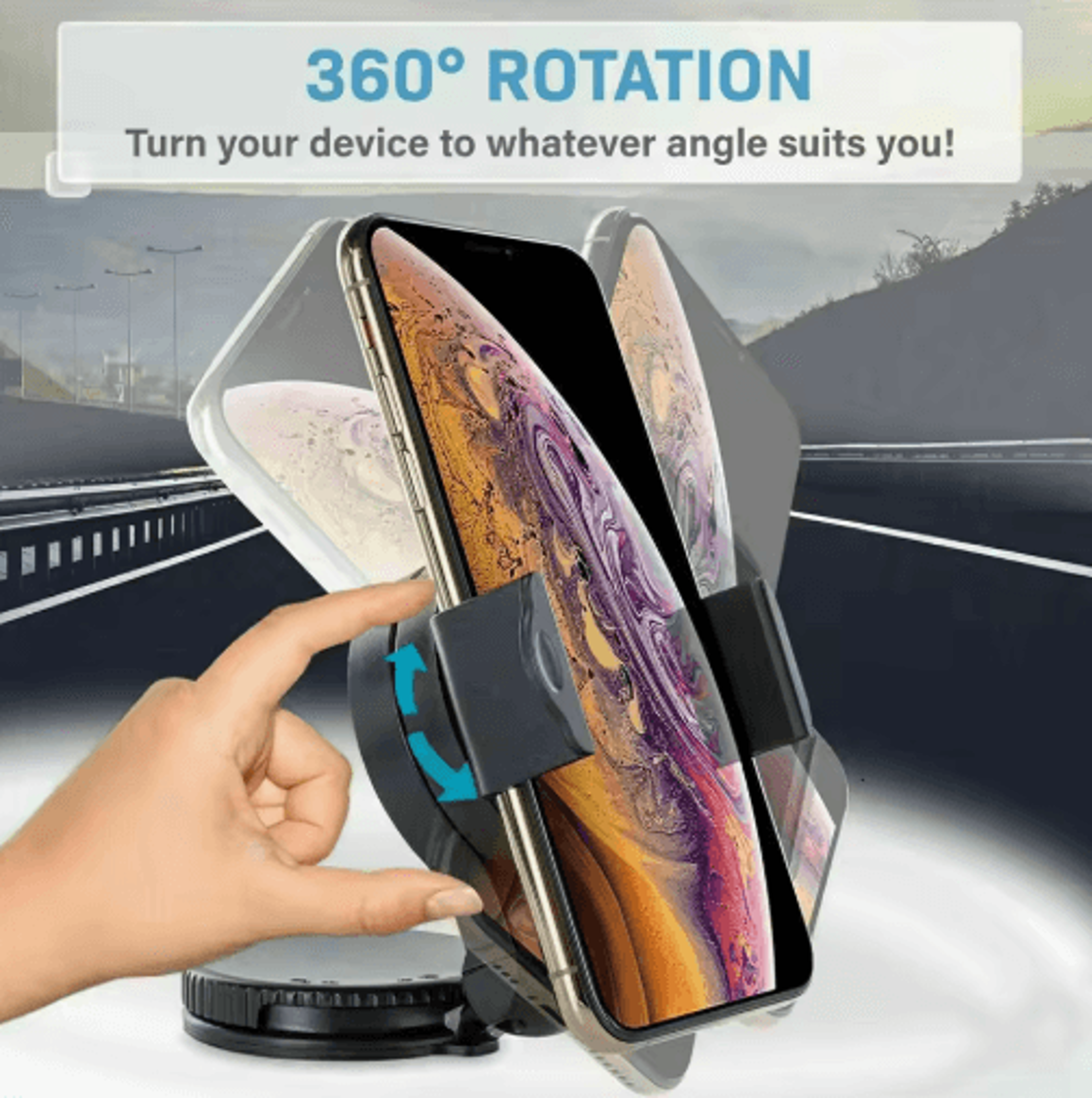 Silicone Suction Cup Car Phone Holder For Dashboard  Windscreen 5