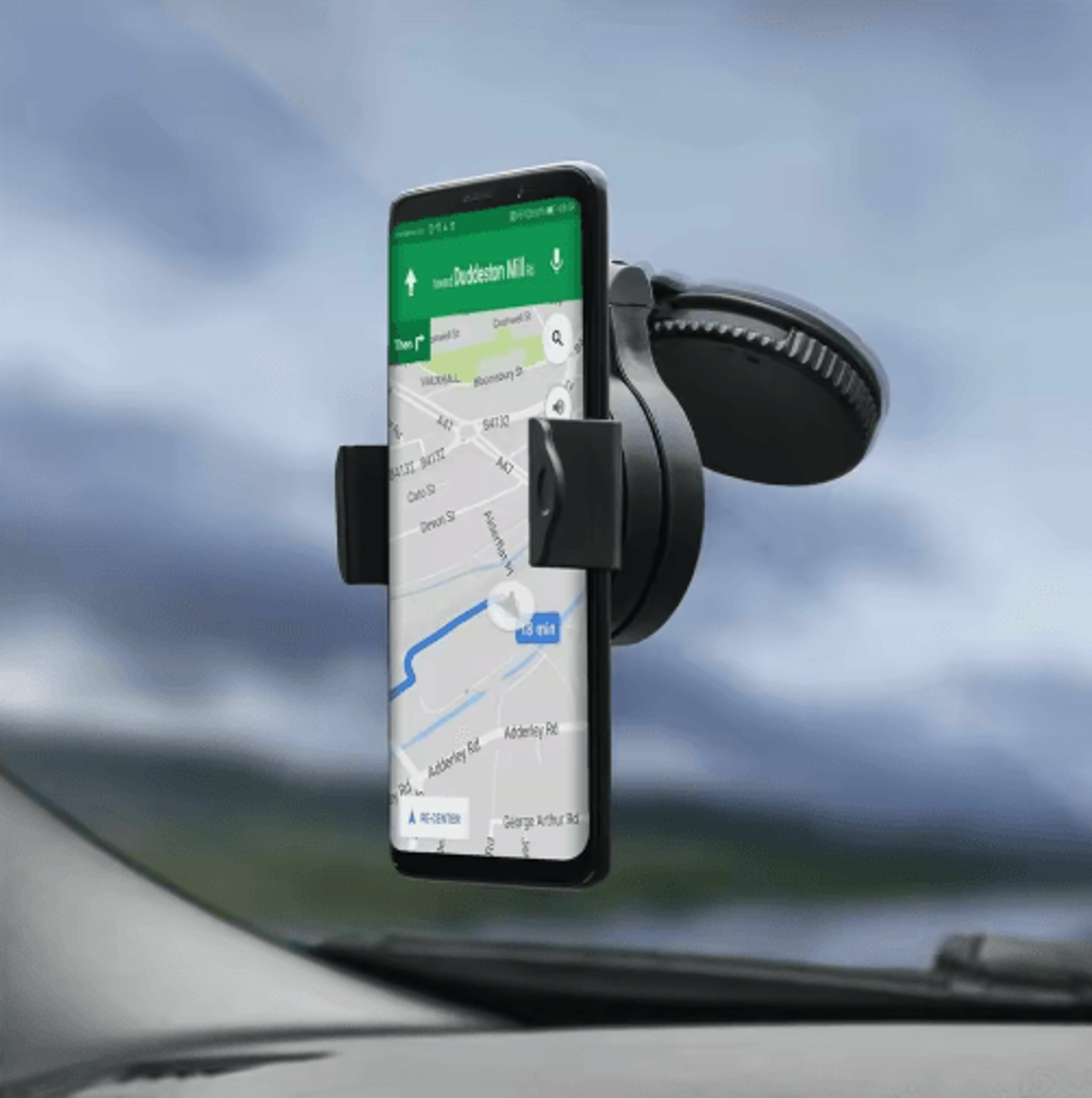 silicone suction cup car phone holder for dashboard & windscreen