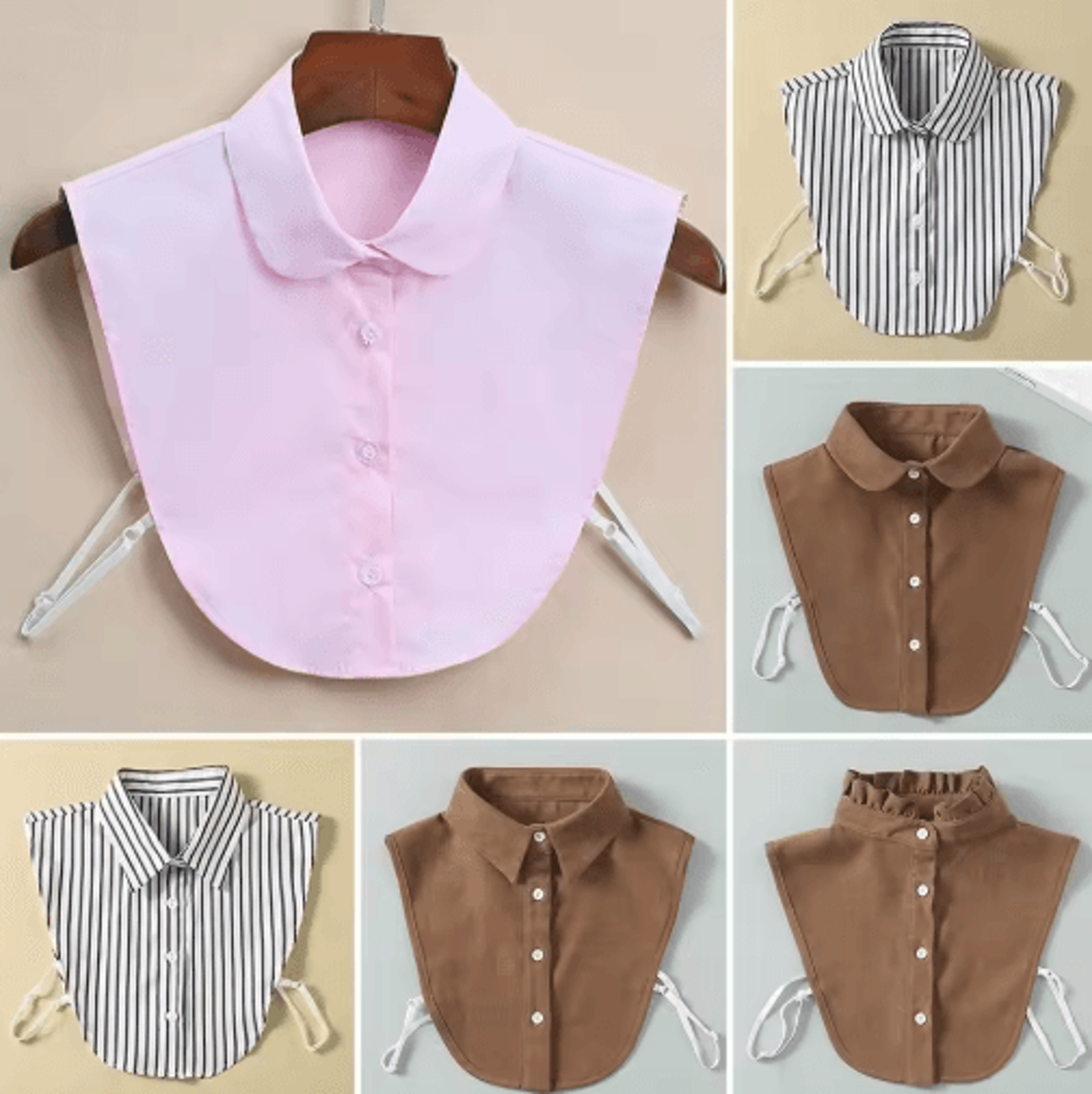 vintage detachable fake collar blouse for elegant layered styling