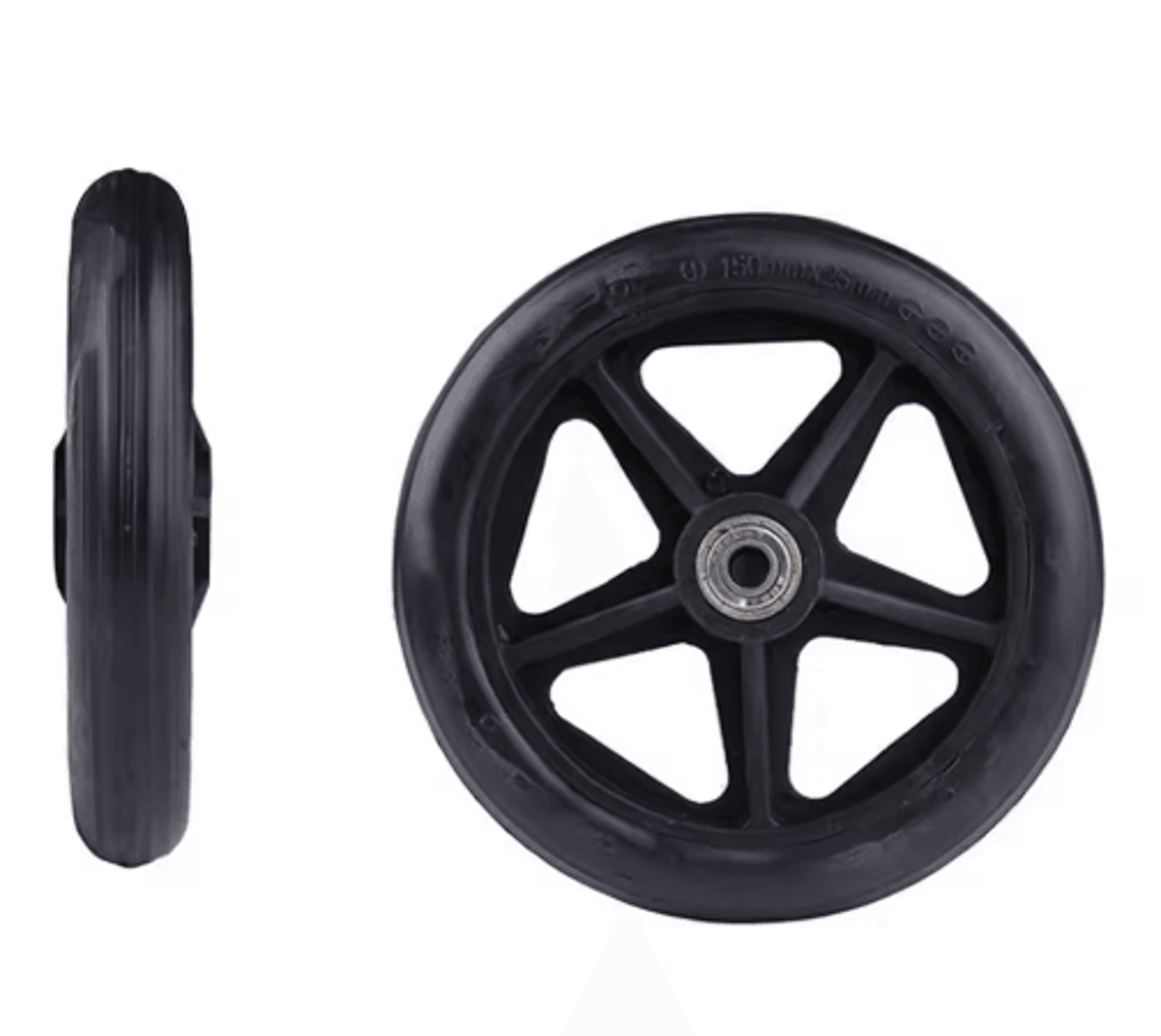 HeavyDuty Solid Wheelchair Front Caster Replacement Wheel 10