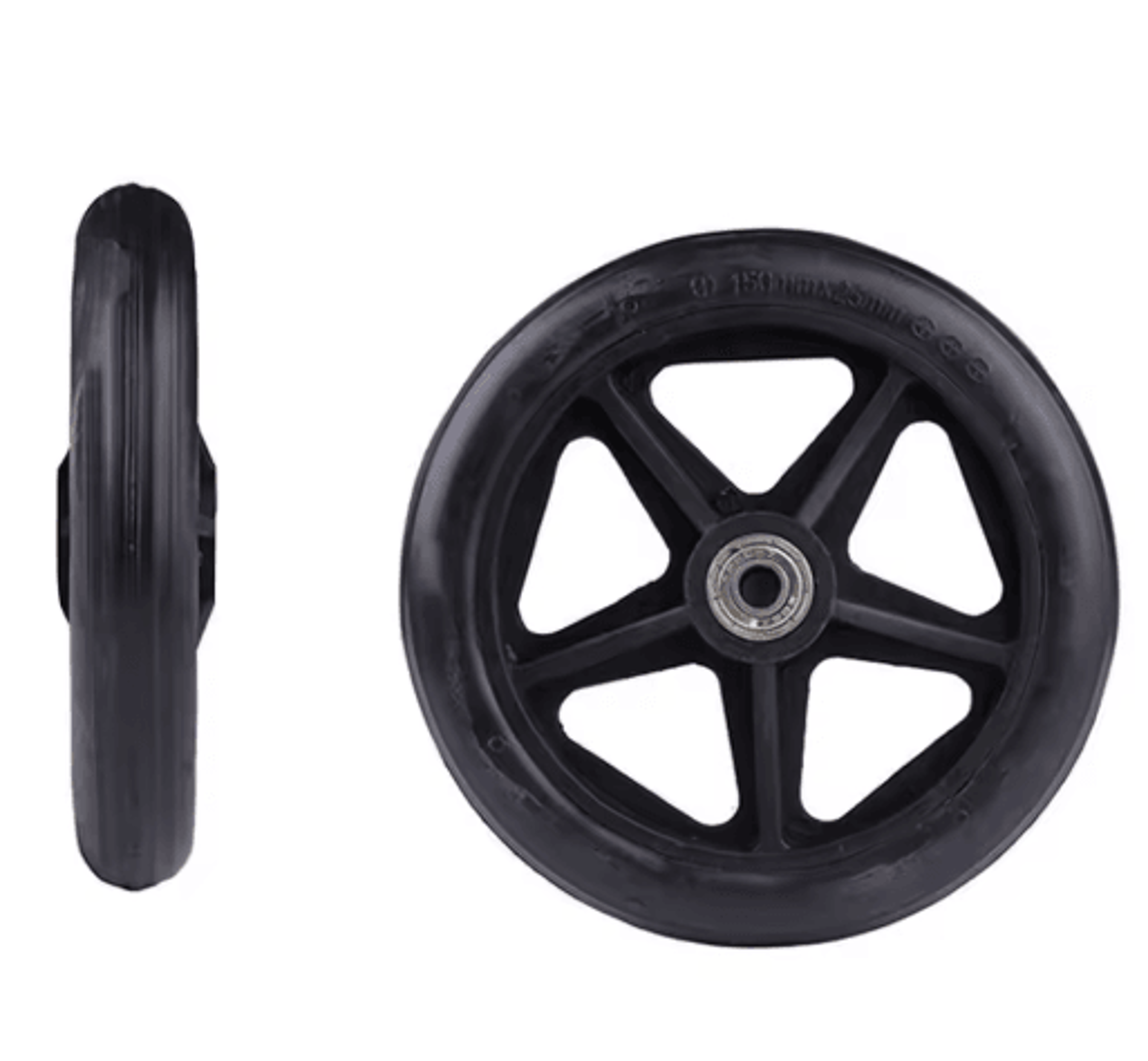 HeavyDuty Solid Wheelchair Front Caster Replacement Wheel 6