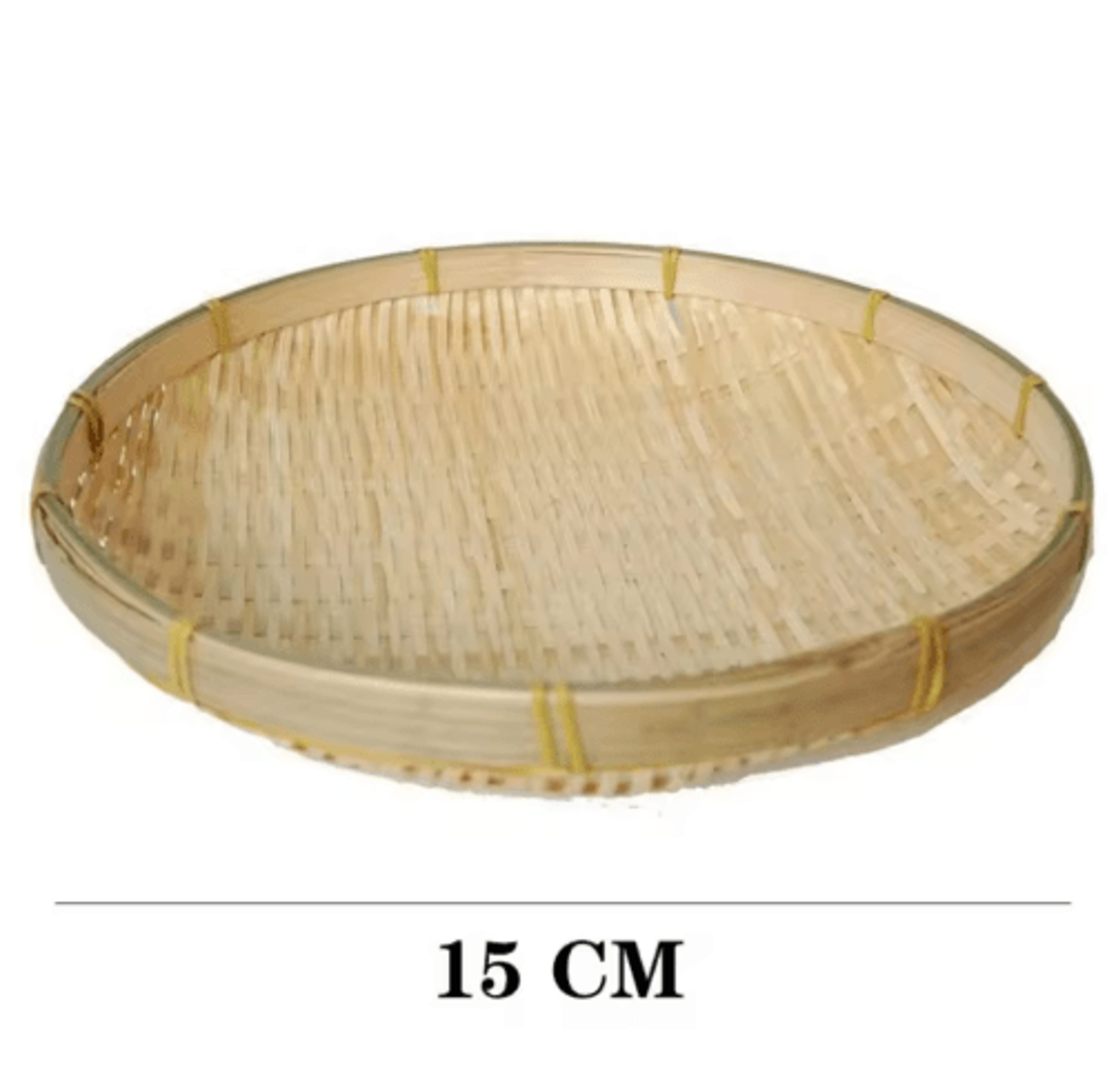 Handmade Woven Bamboo Bread Basket Tray For Kitchen  Table Serving 4