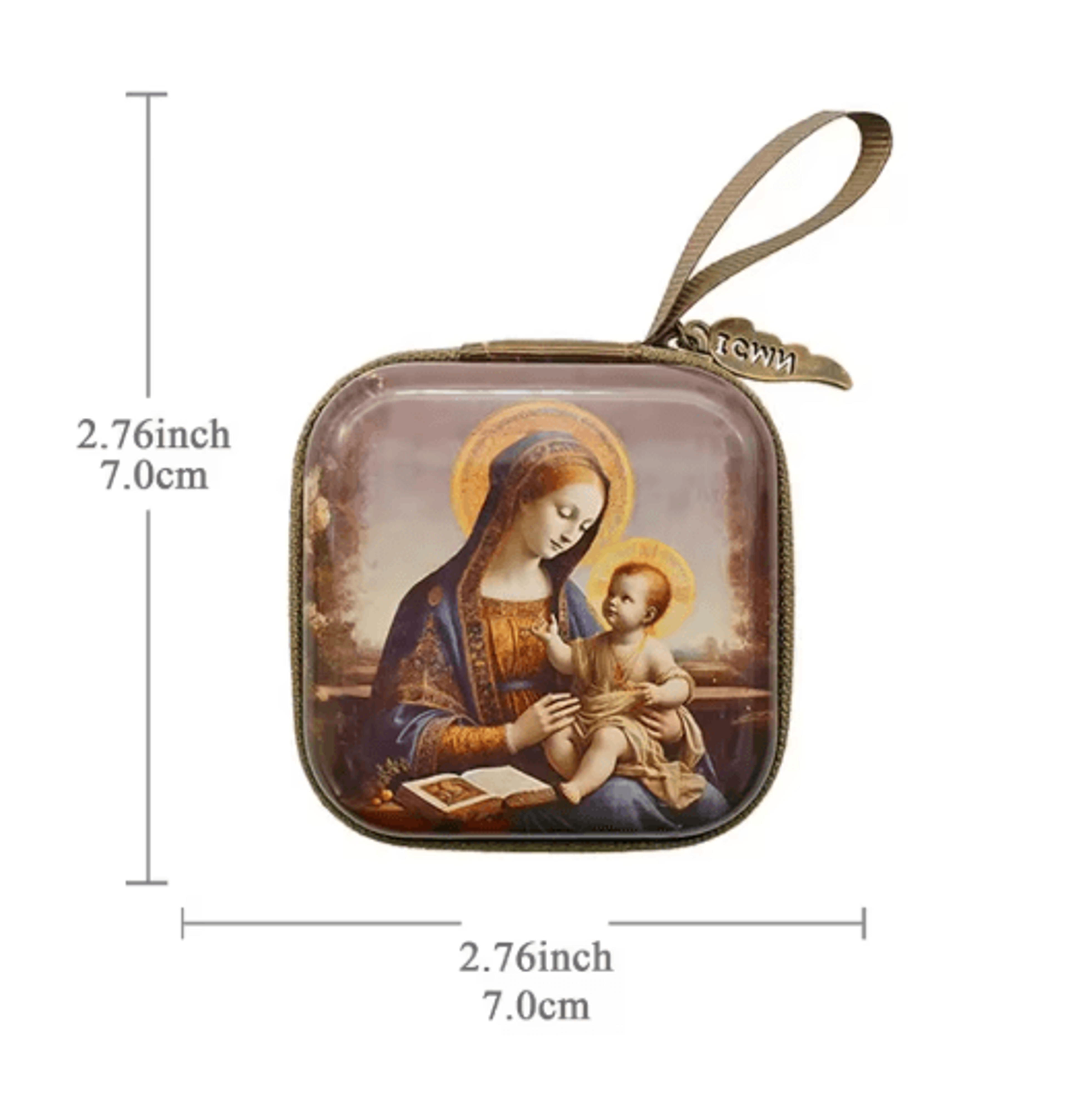 Portable Virgin Mary Rosary Storage Case For Prayer  Jewelry Organization 6