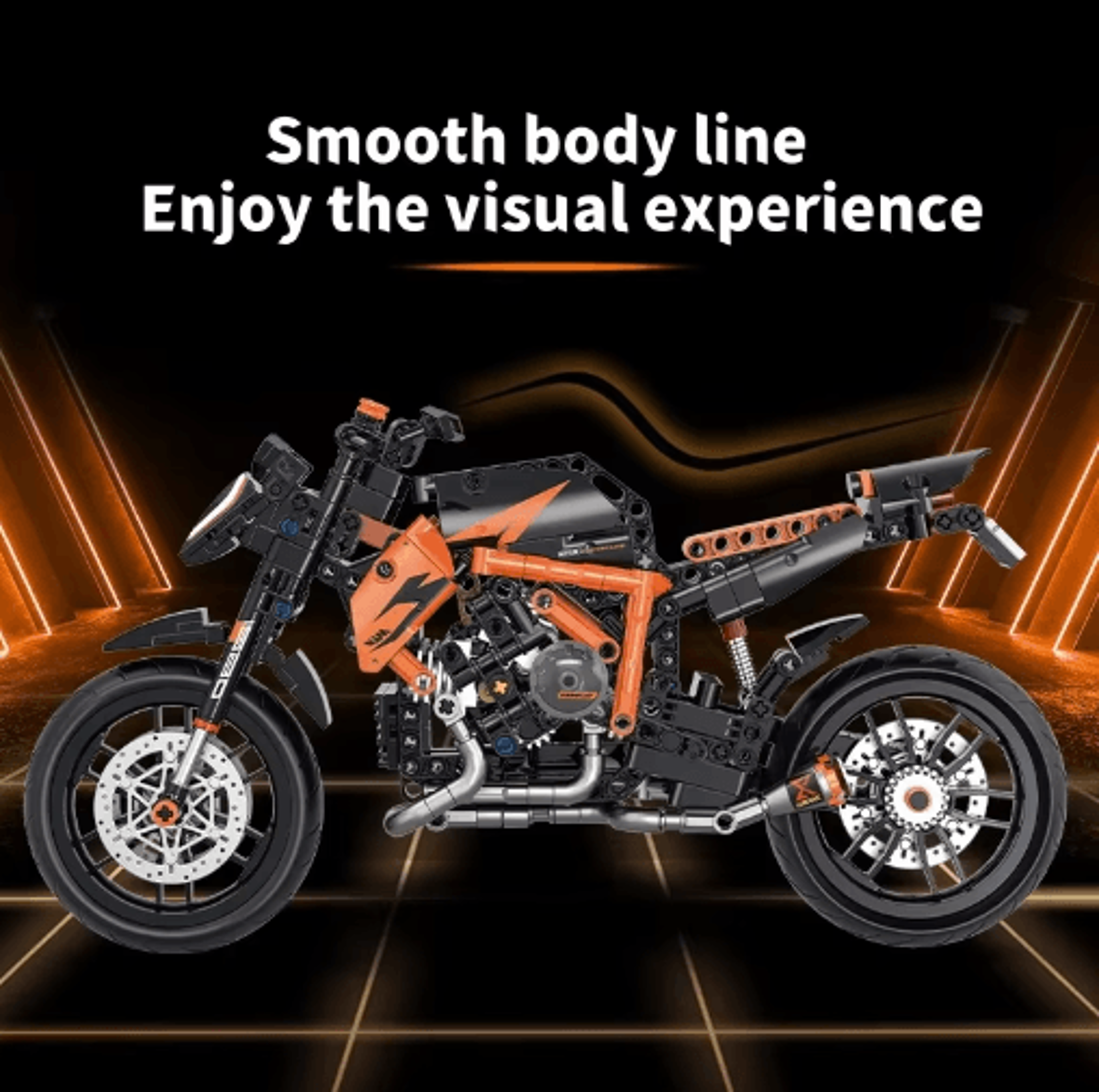 Technical Motorcycle Building Kit With Creative MOC Construction Bricks 7