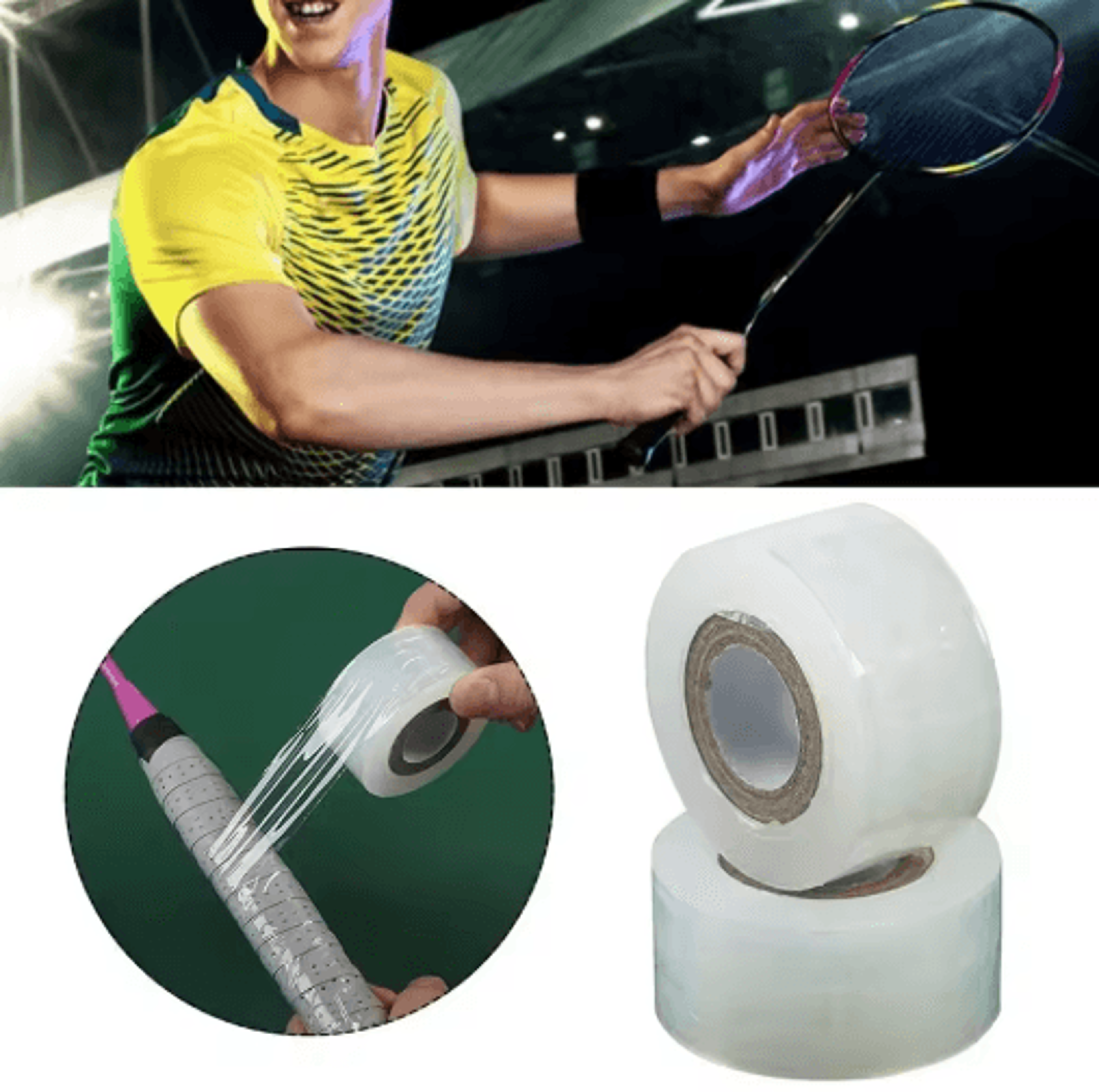Transparent Badminton Racket Overgrip Wrap For Sweat  Handle Protection 6