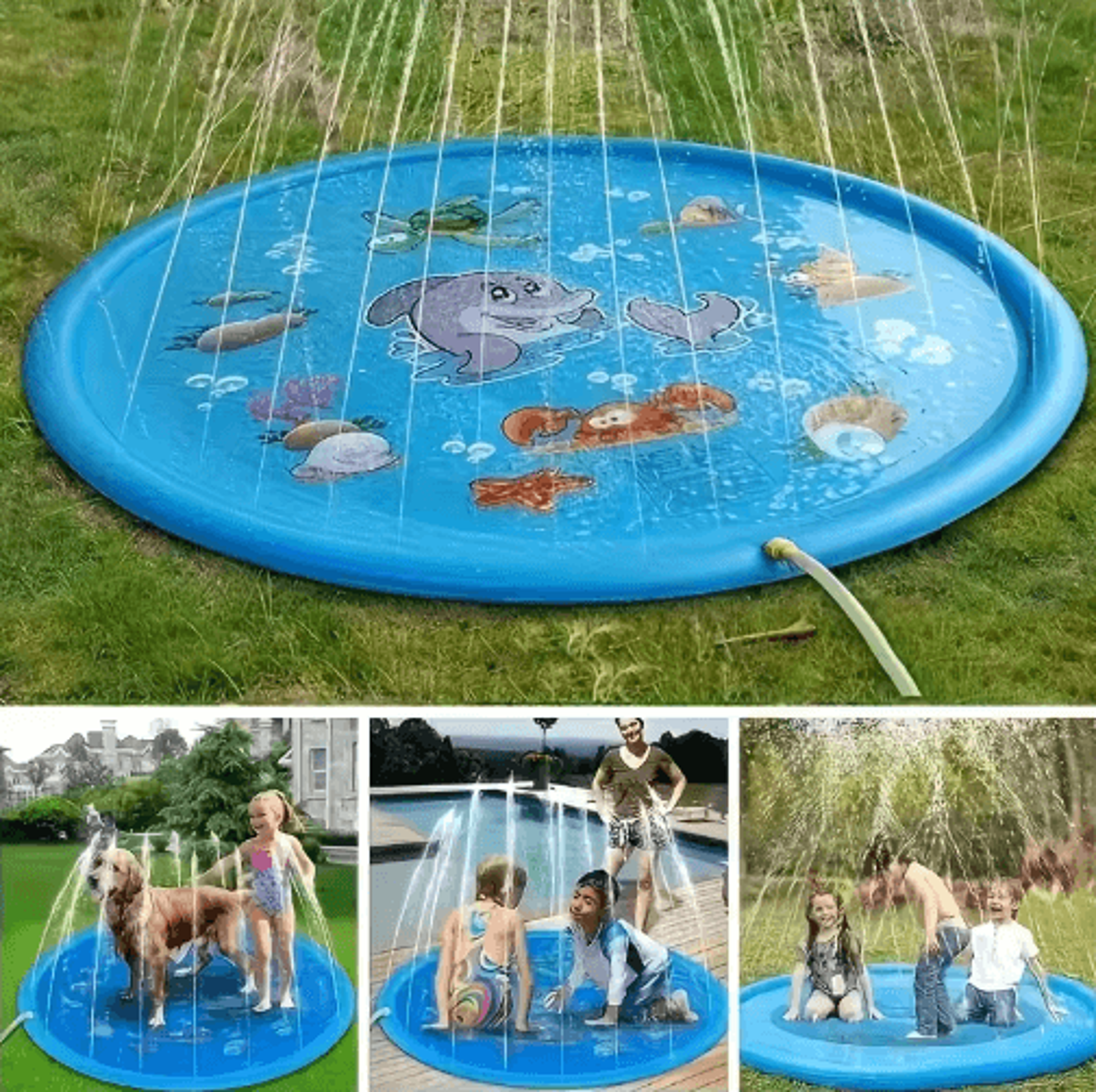 HeavyDuty Outdoor Pet Bath  Cooling Splash Basin For Dogs 5