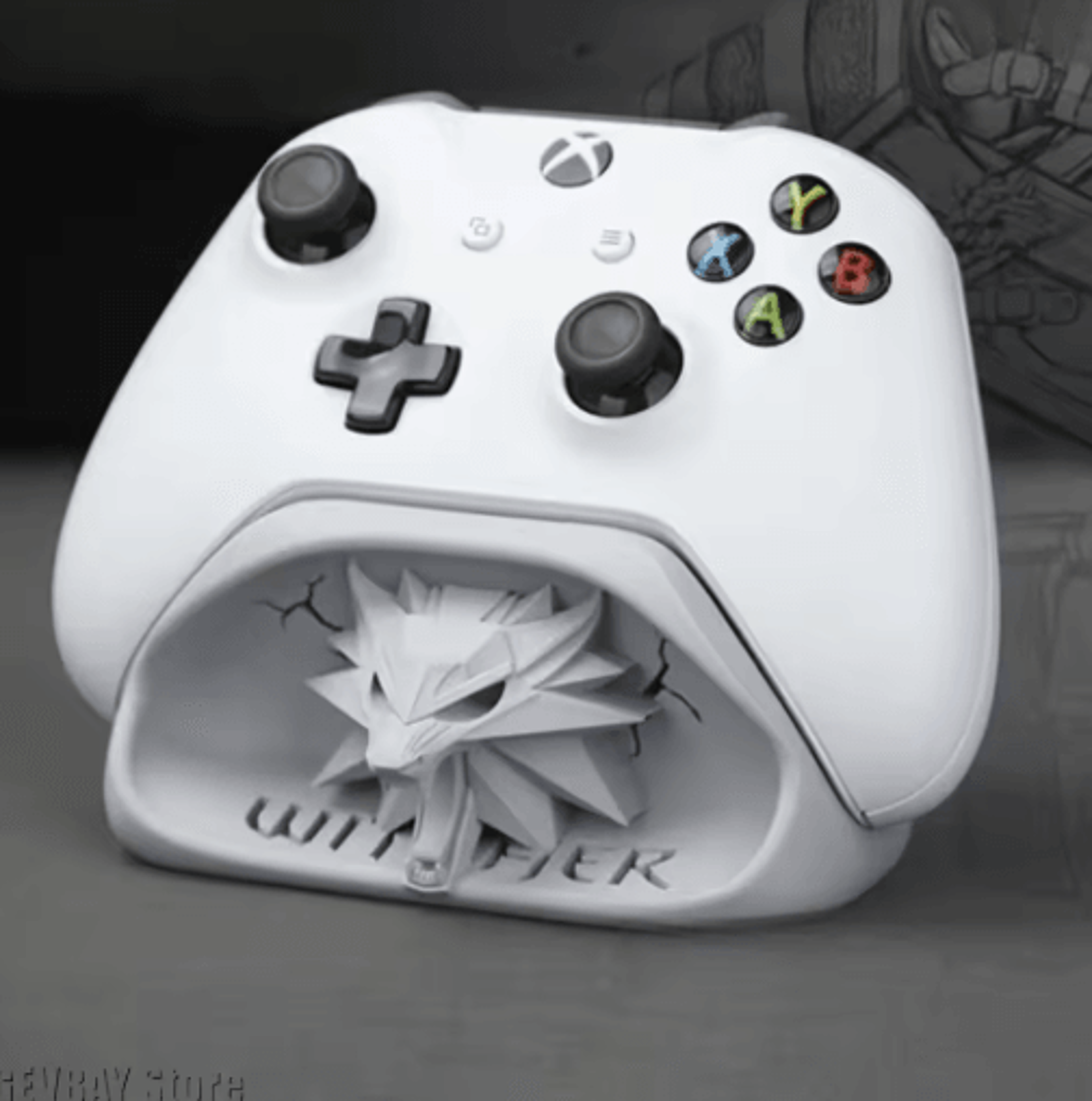 Wizard Wolf Head Controller Stand For Xbox Gamepads 0