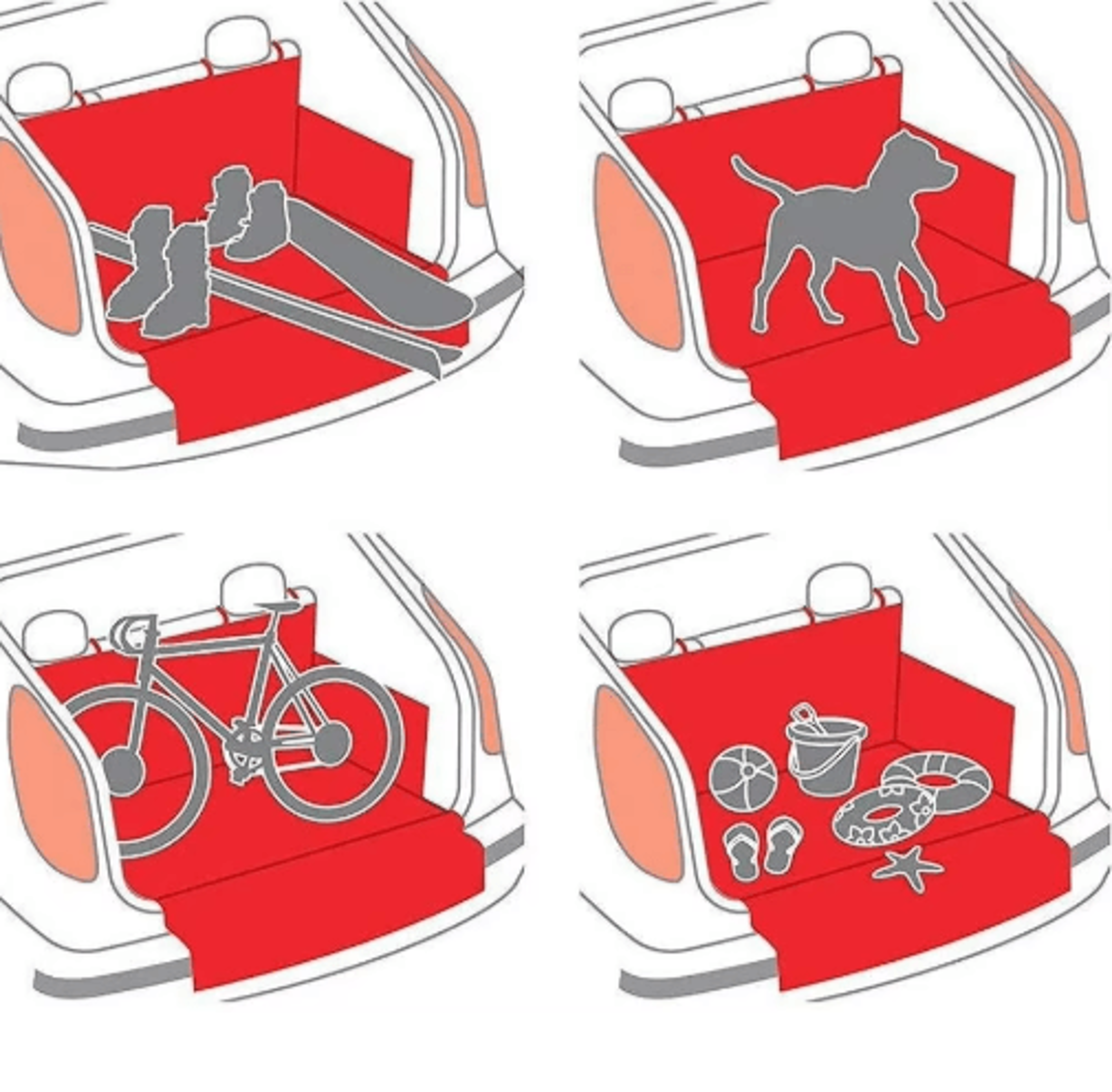 Waterproof Dog Car Seat Cover For SUVs Wear Resistant Pet Travel Protector 2